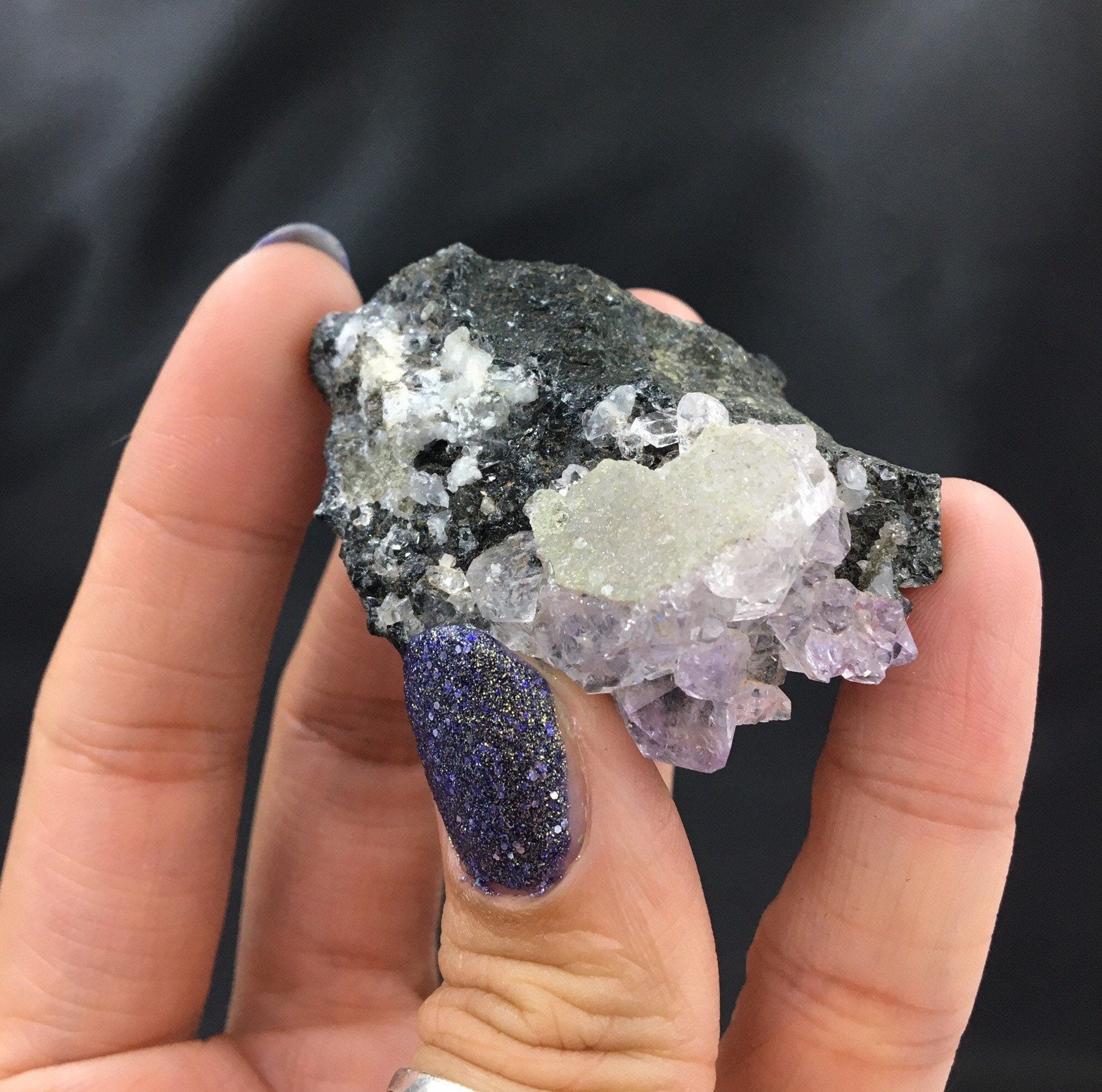 Amethyst Cluster on Matrix (Miniature)--India MINI17