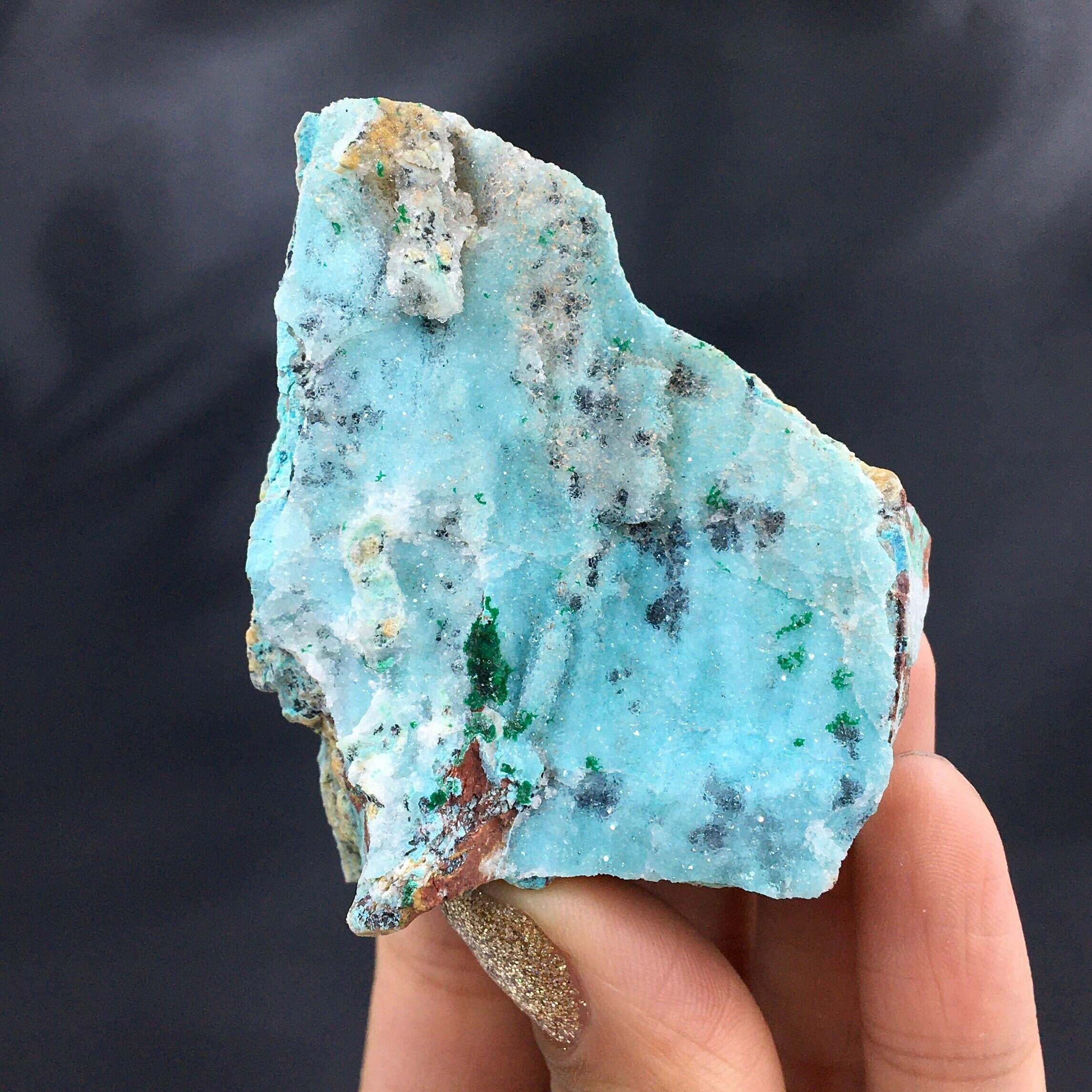 Chrysocolla Druzy Quartz Malachite--Congo CMIX4