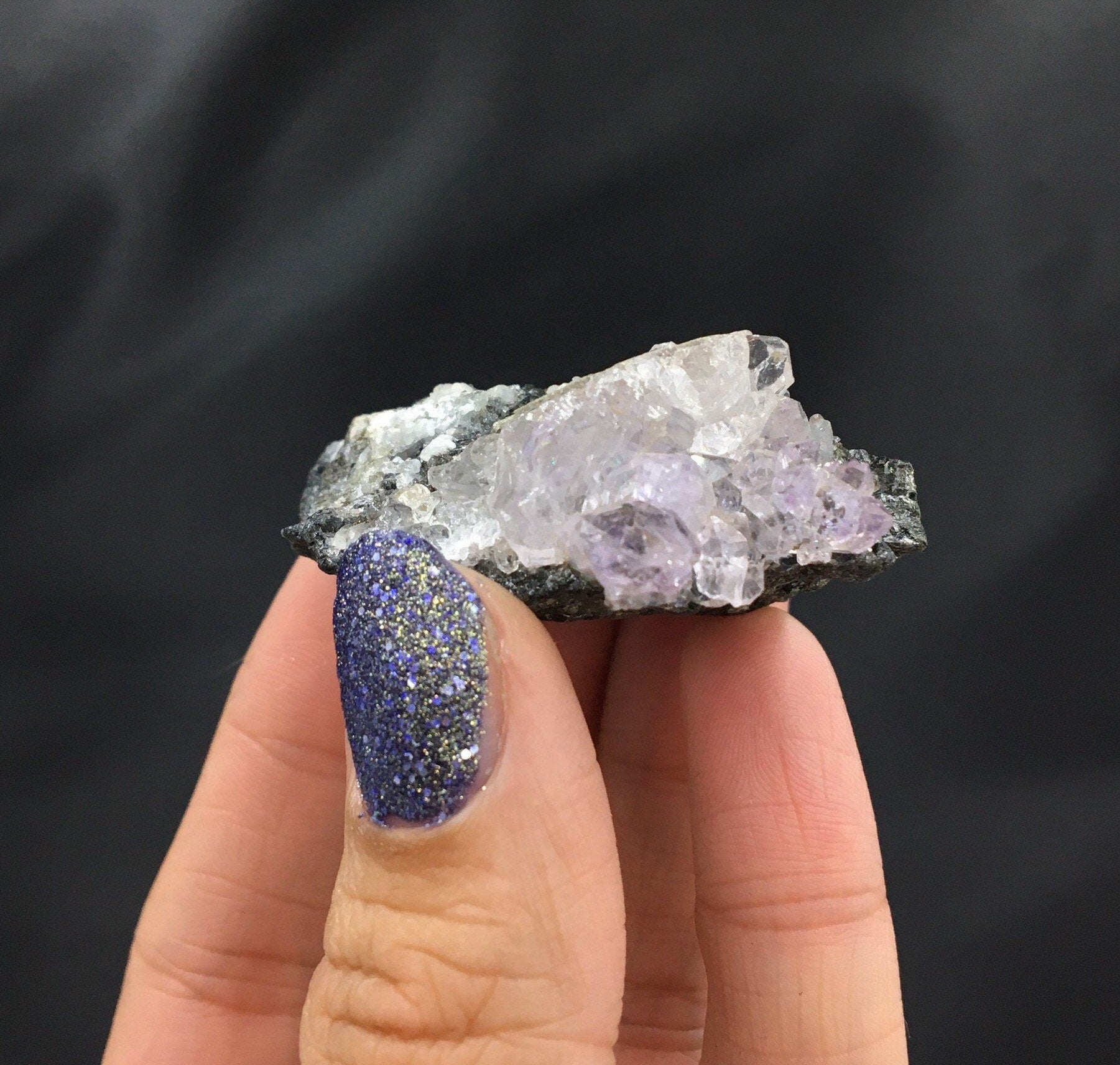 Amethyst Cluster on Matrix (Miniature)--India MINI17