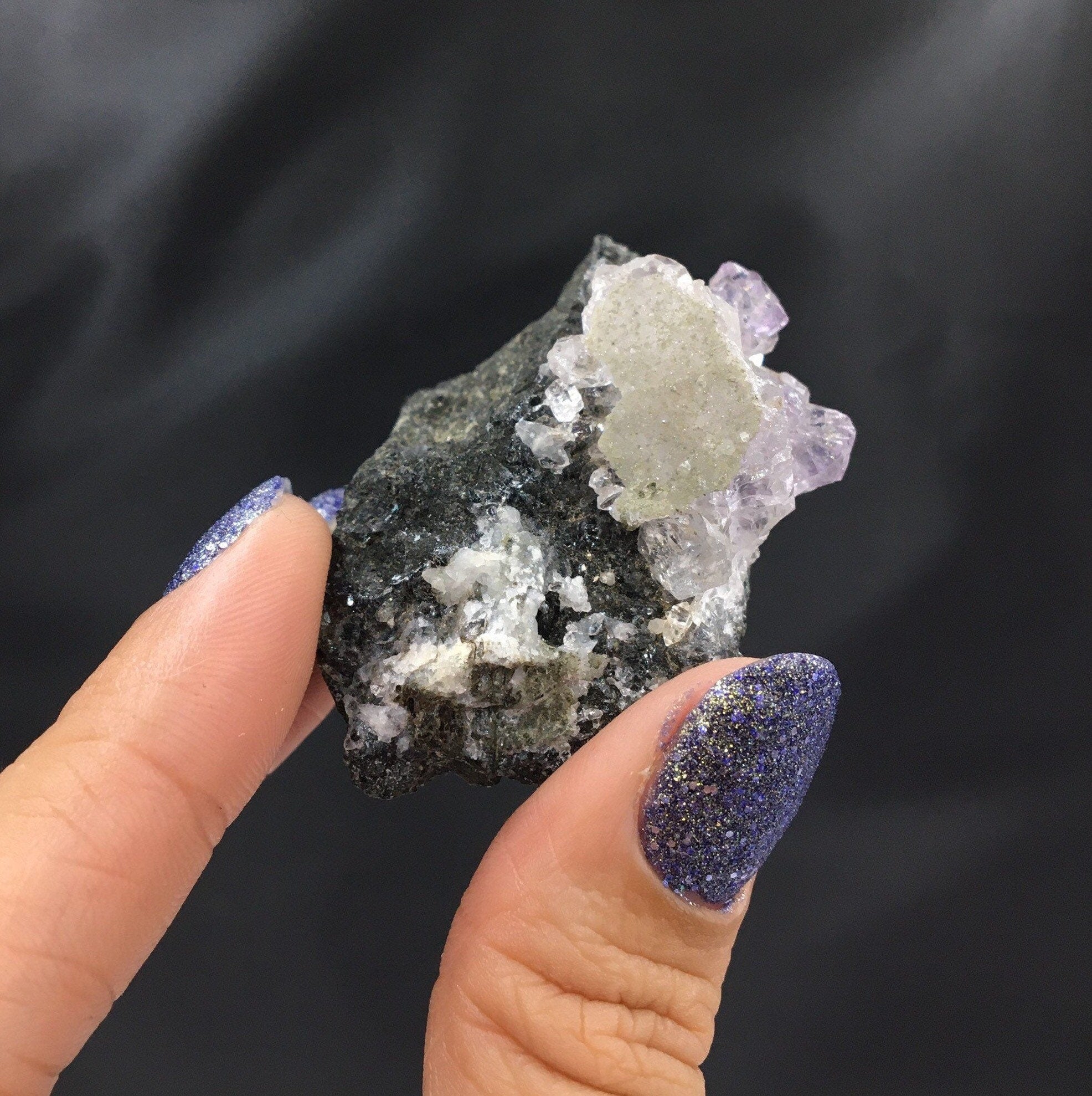Amethyst Cluster on Matrix (Miniature)--India MINI17