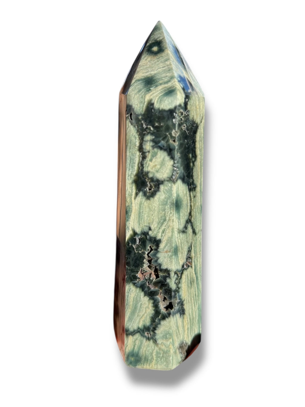 Ocean Jasper Green Polished Tower