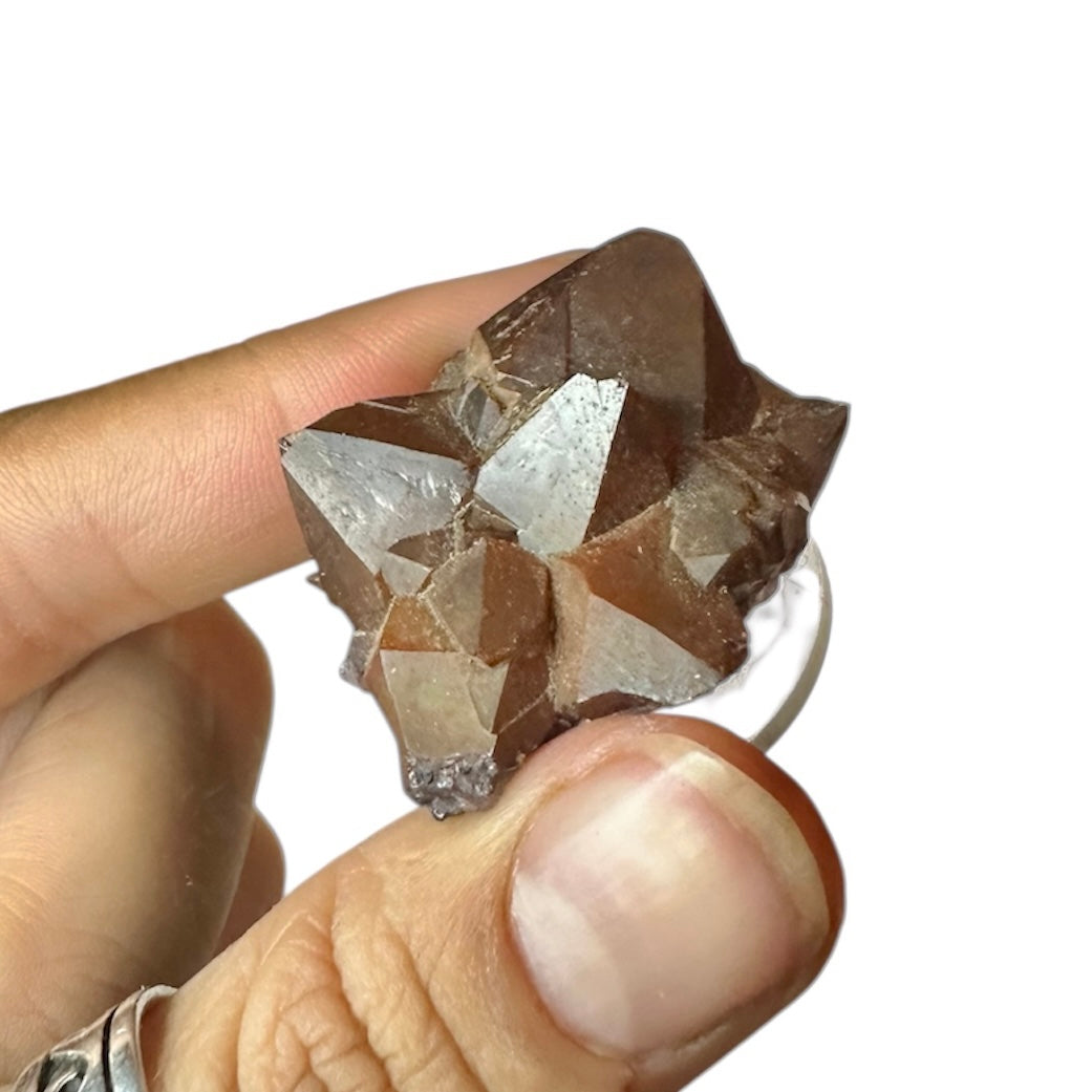 Amethyst “Red Cap” Hematite Aura Cluster—Blue Points Mine, Thunder Bay, Canada 2