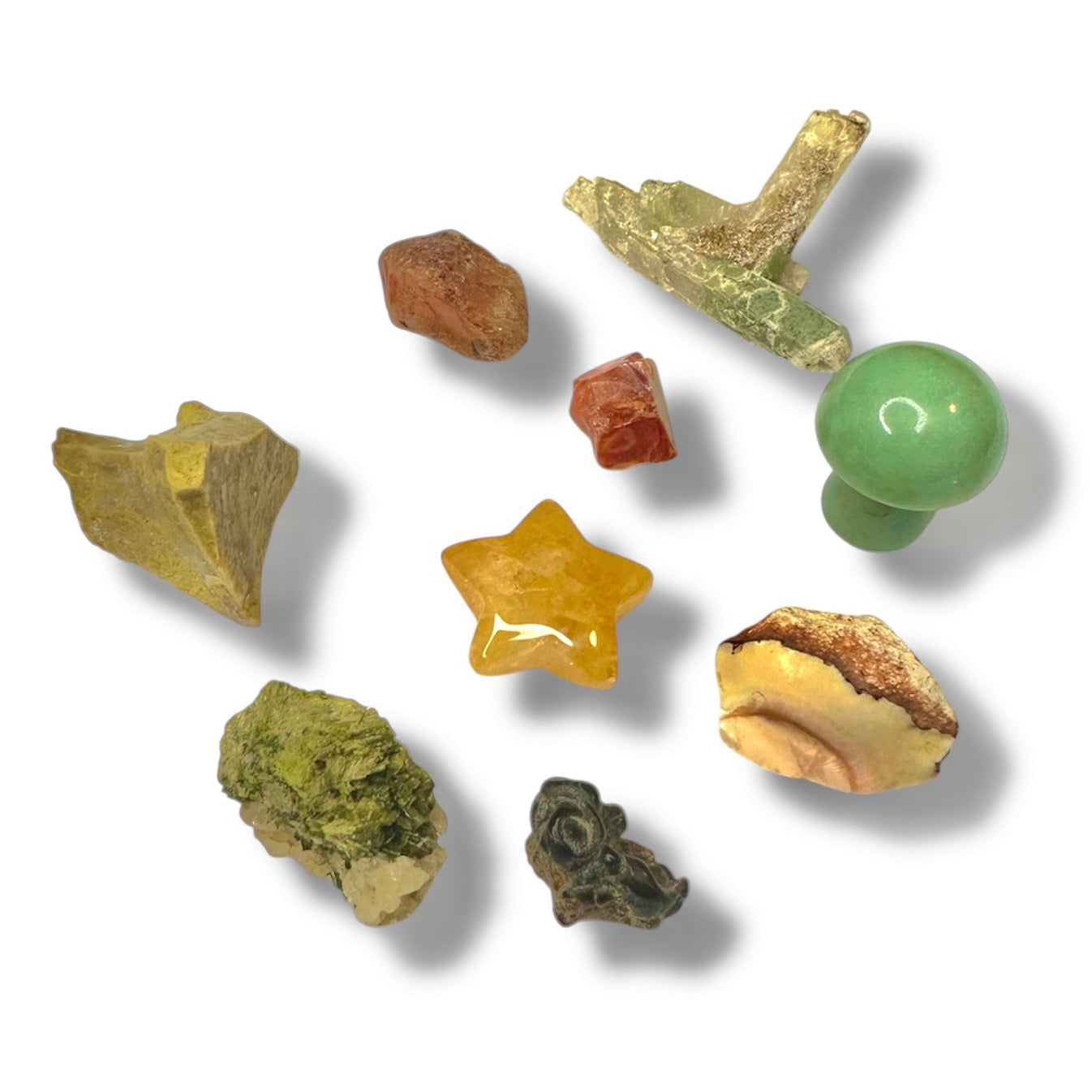 Goddess Brigid: Crystal & Gemstone Set, Red Celestial Gift Bag