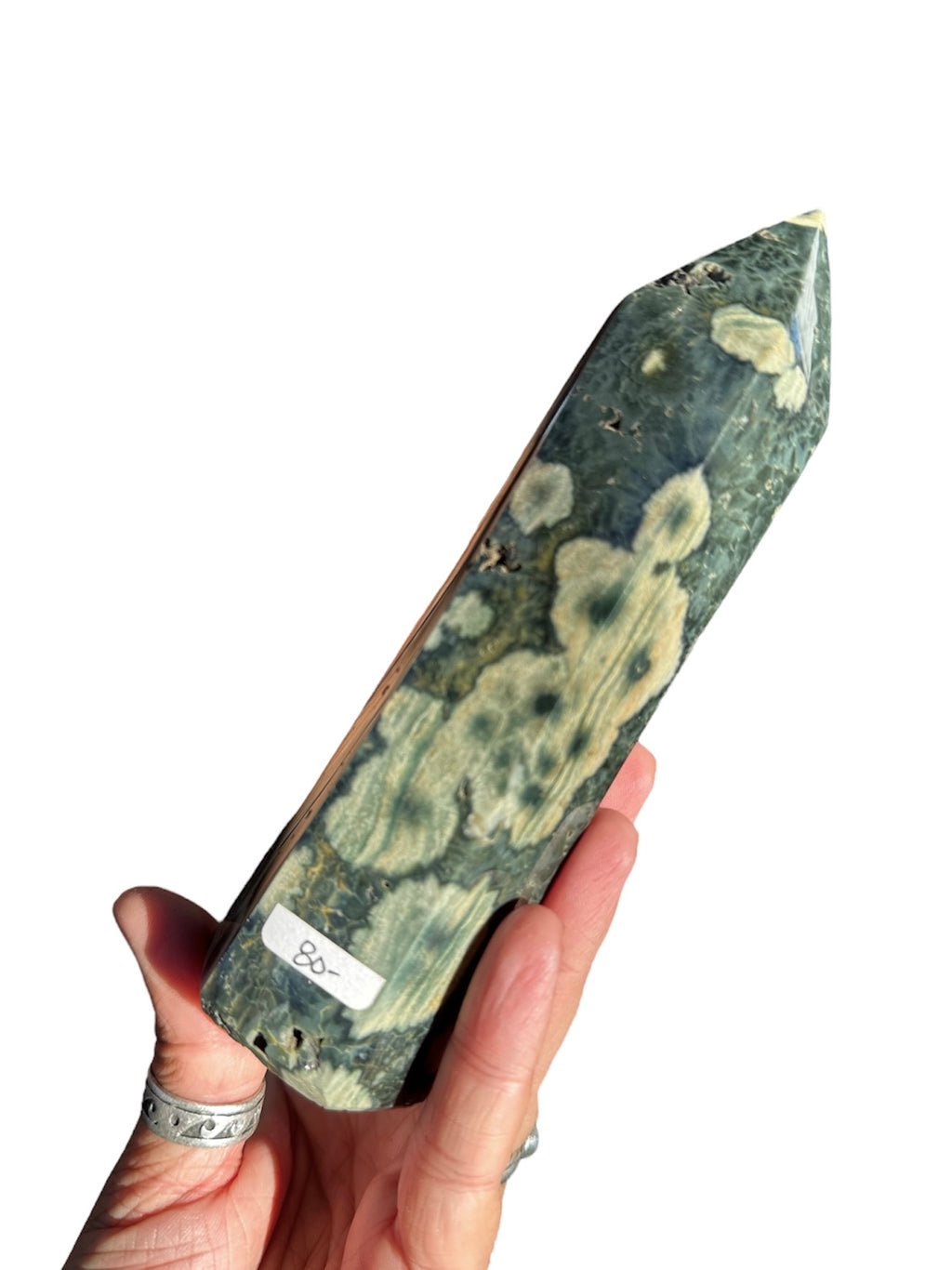 Ocean Jasper Green Polished Tower