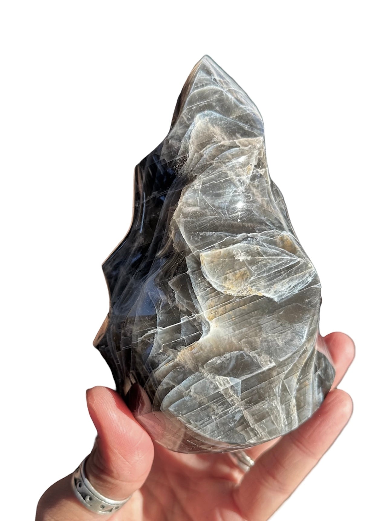 Black Moonstone Polished Flame