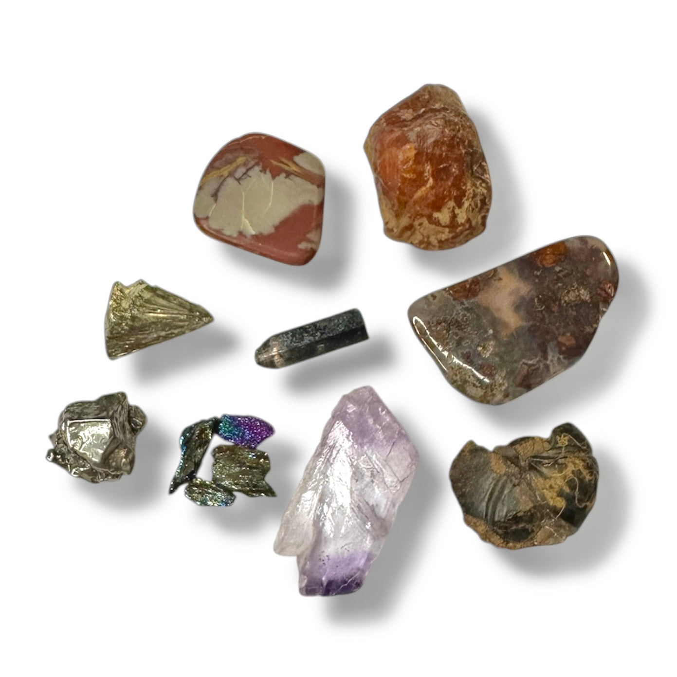 Orisha Goddess Oya: Crystal &amp; Gemstone Set, Red Gift Bag