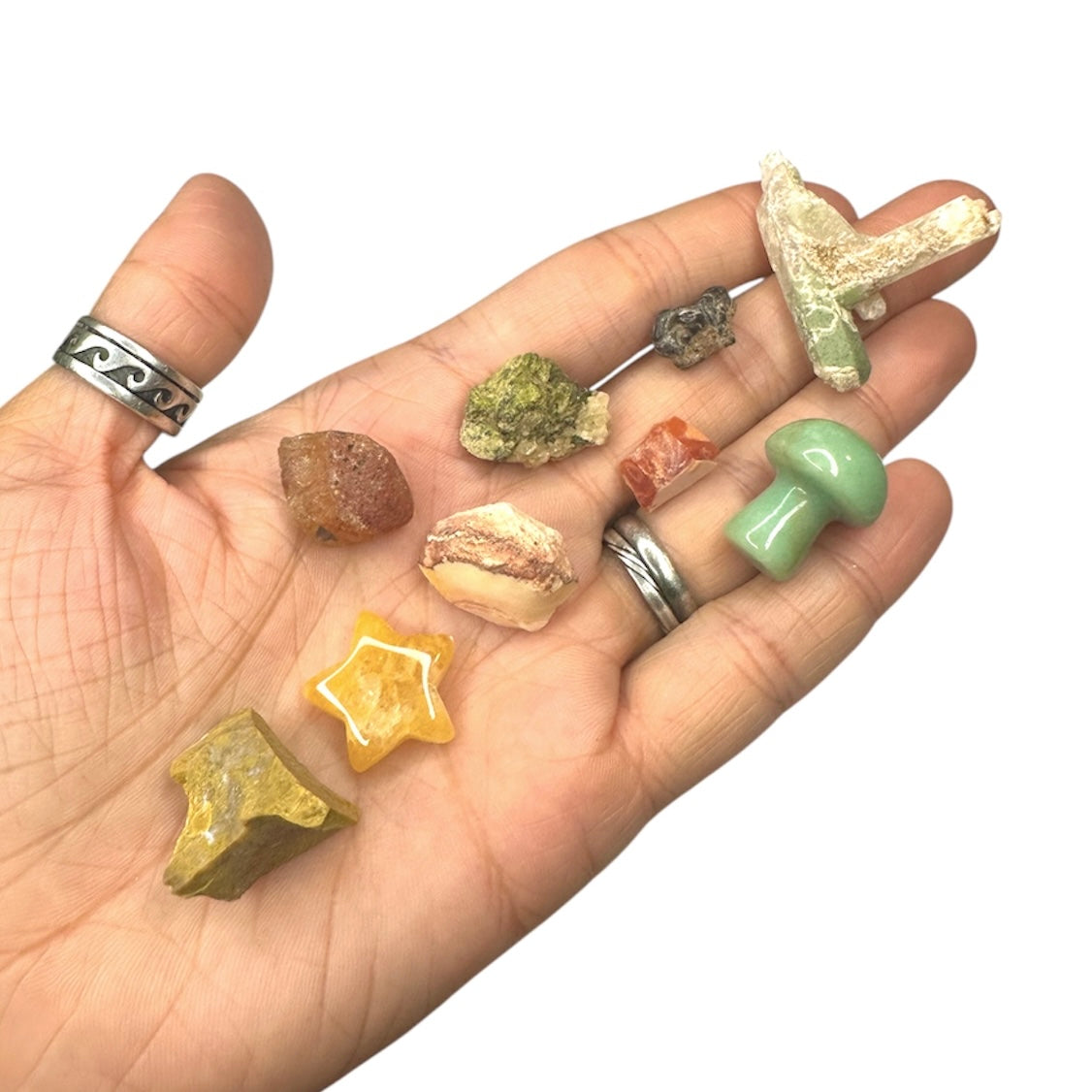 Goddess Brigid: Crystal & Gemstone Set, Red Celestial Gift Bag