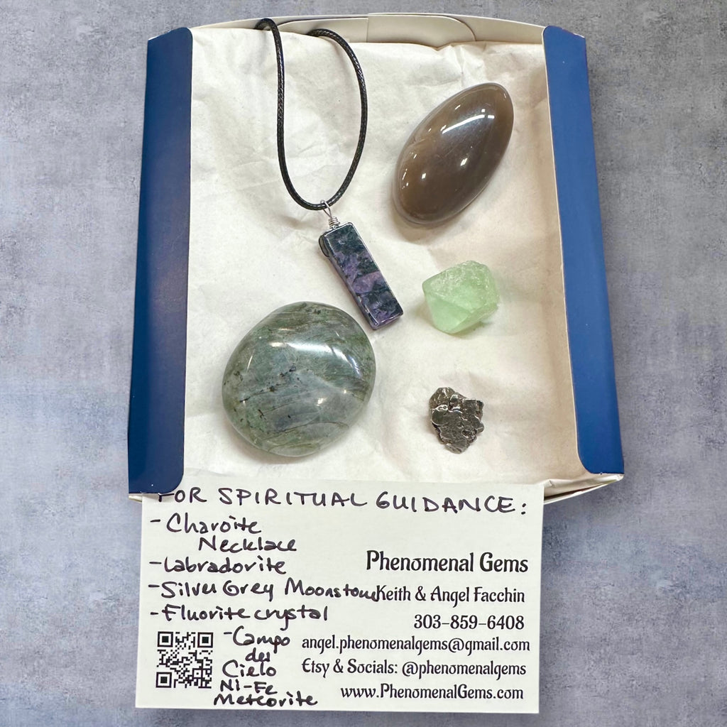 Spiritual Guidance and Dreams: Themed Box of Jewelry and Crystal Gifts