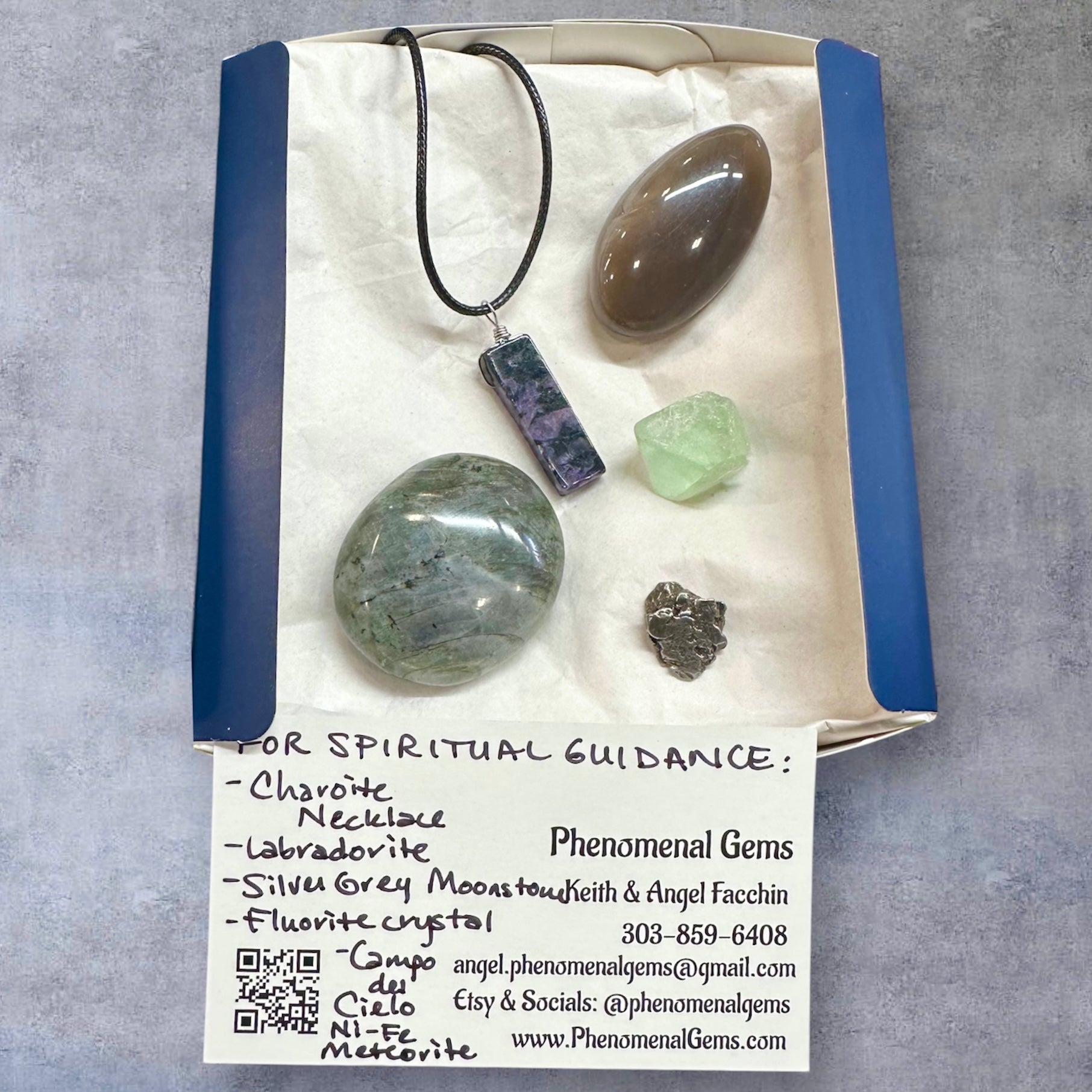 Spiritual Guidance and Dreams: Themed Box of Jewelry and Crystal Gifts