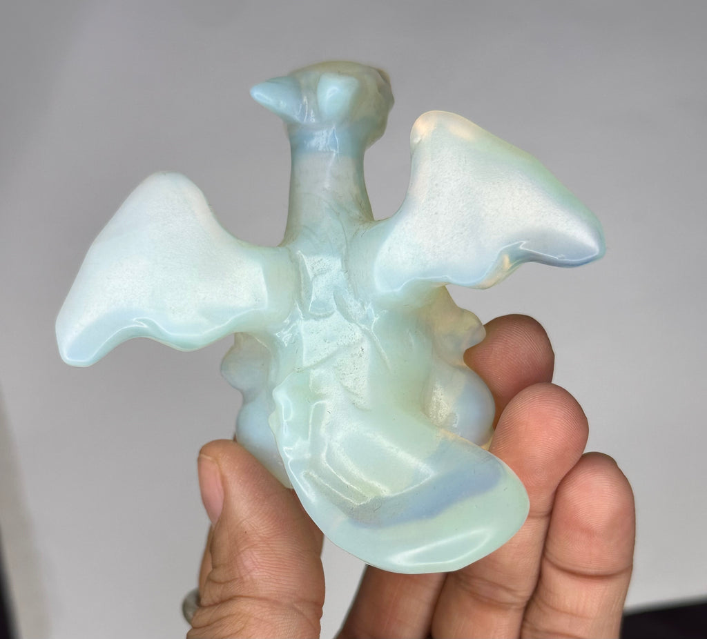 Charizard Inspired Dragon Opalized Glass Carving