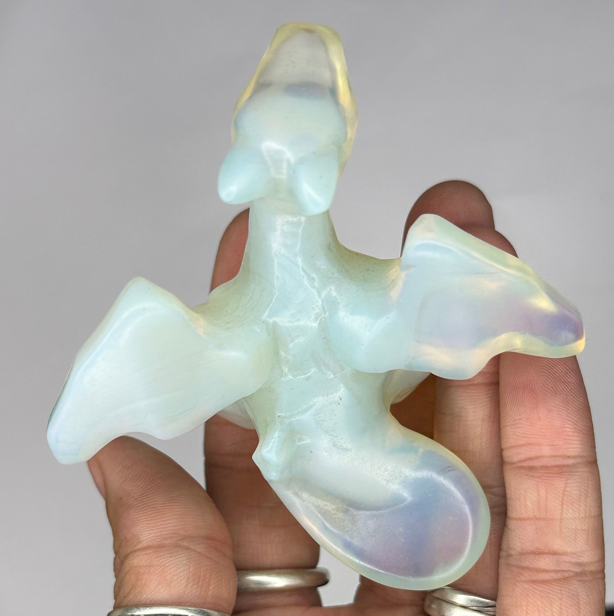 Charizard Inspired Dragon Opalized Glass Carving