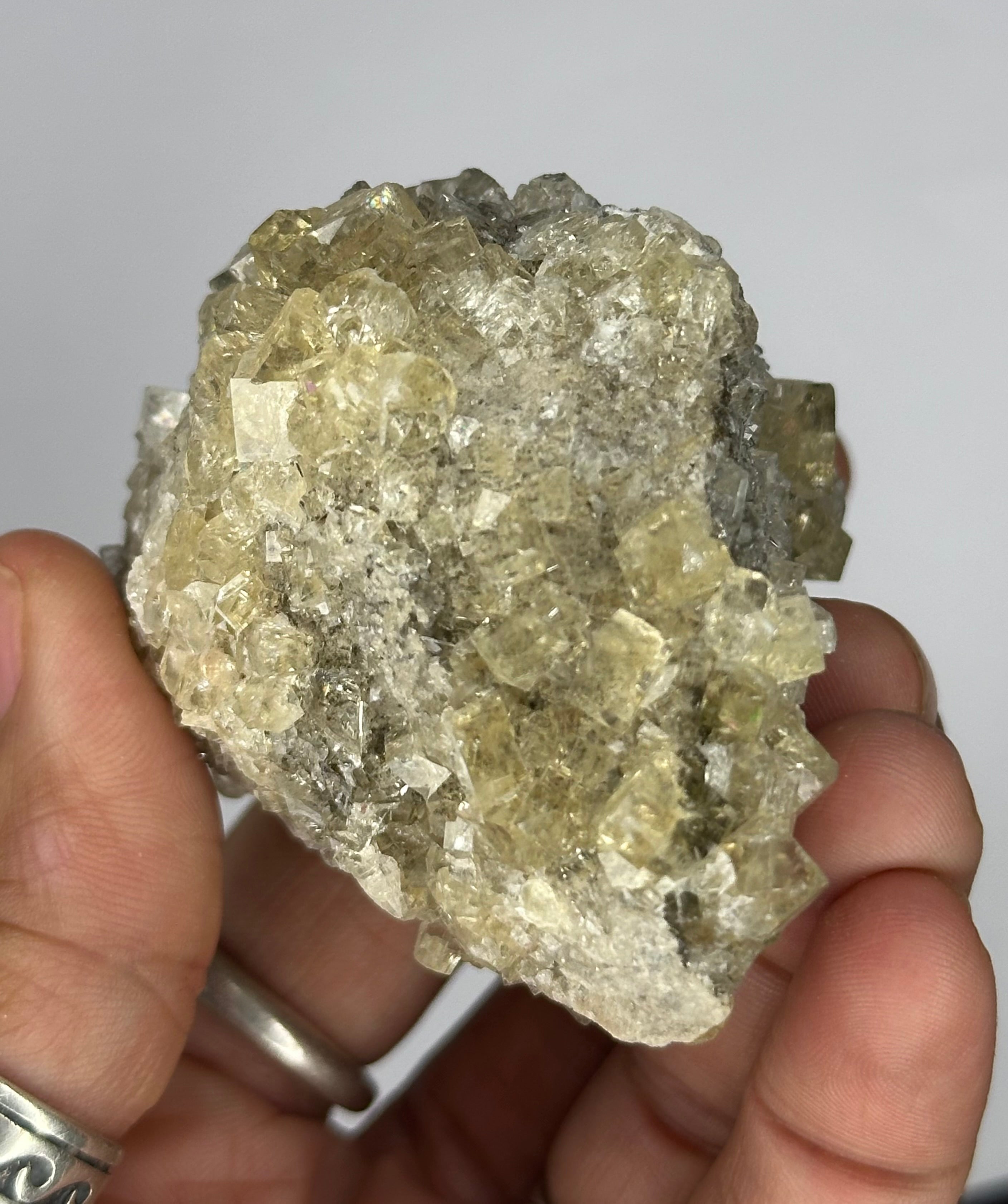 Fluorite “Cream Soda” Crystals, UV/Phosphorescent—Clay Center, Ohio, USA