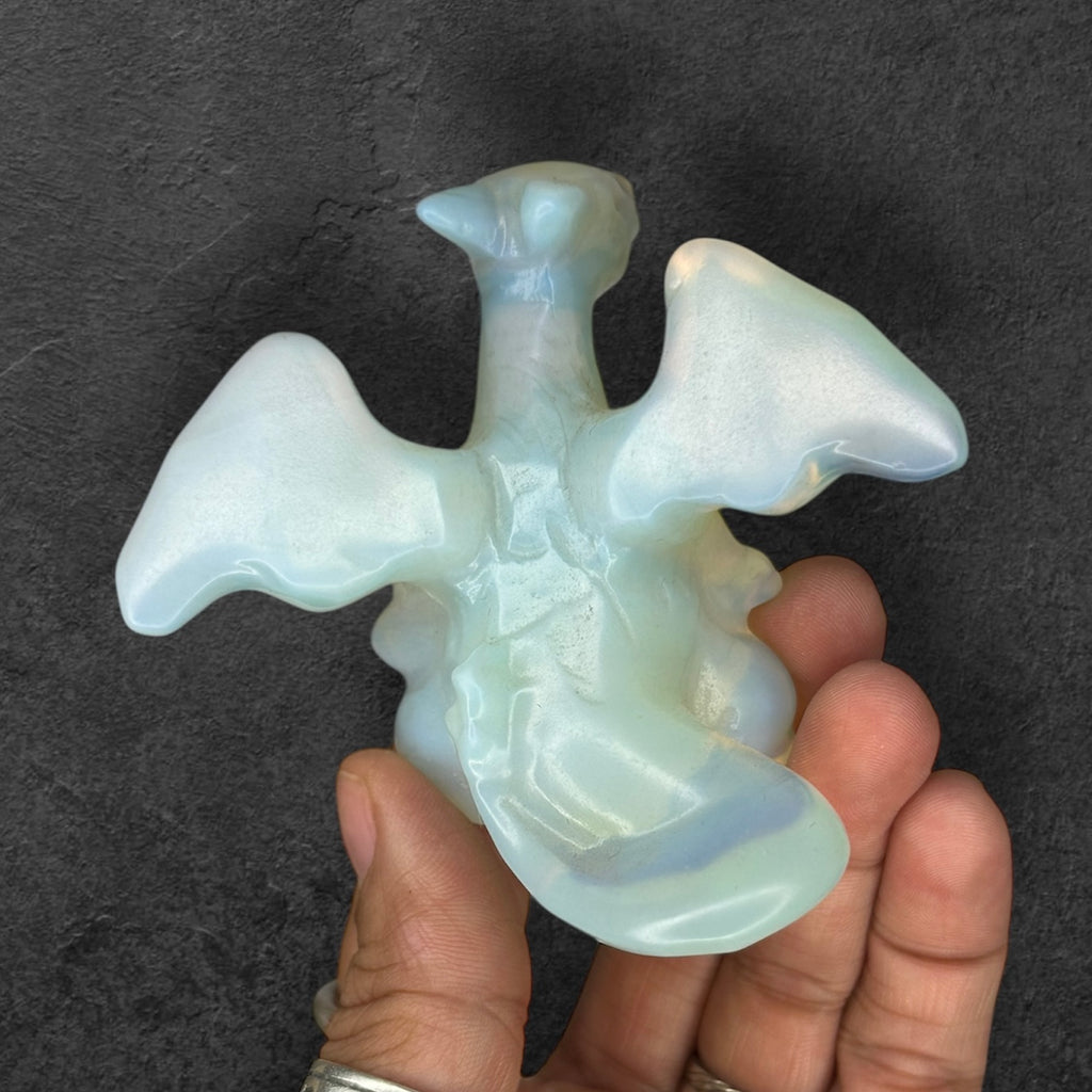 Charizard Inspired Dragon Opalized Glass Carving