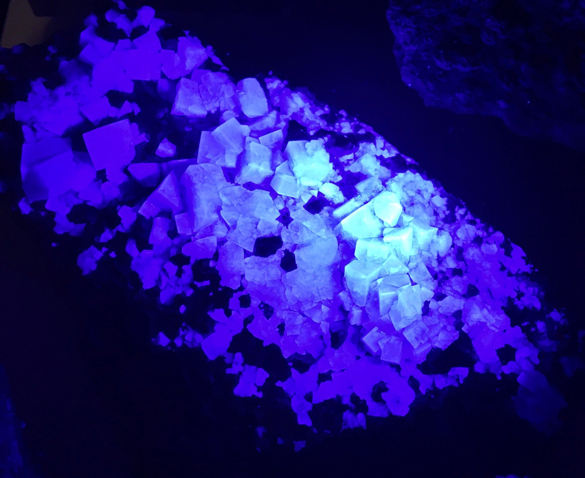 Green Fluorite Galena UV--Rogerley Mine, England FLUO3
