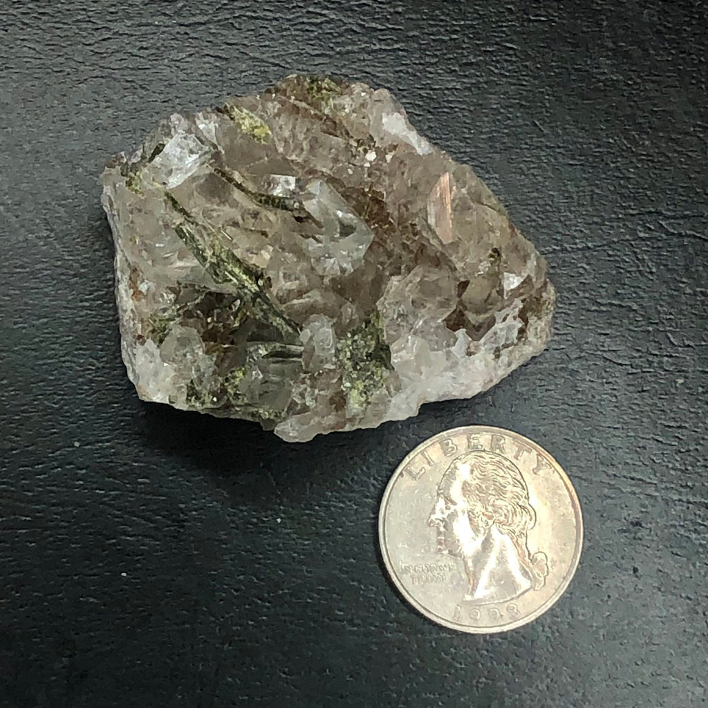 Epidote in Quartz (Mini)—Araçuaí, Brazil A-E11
