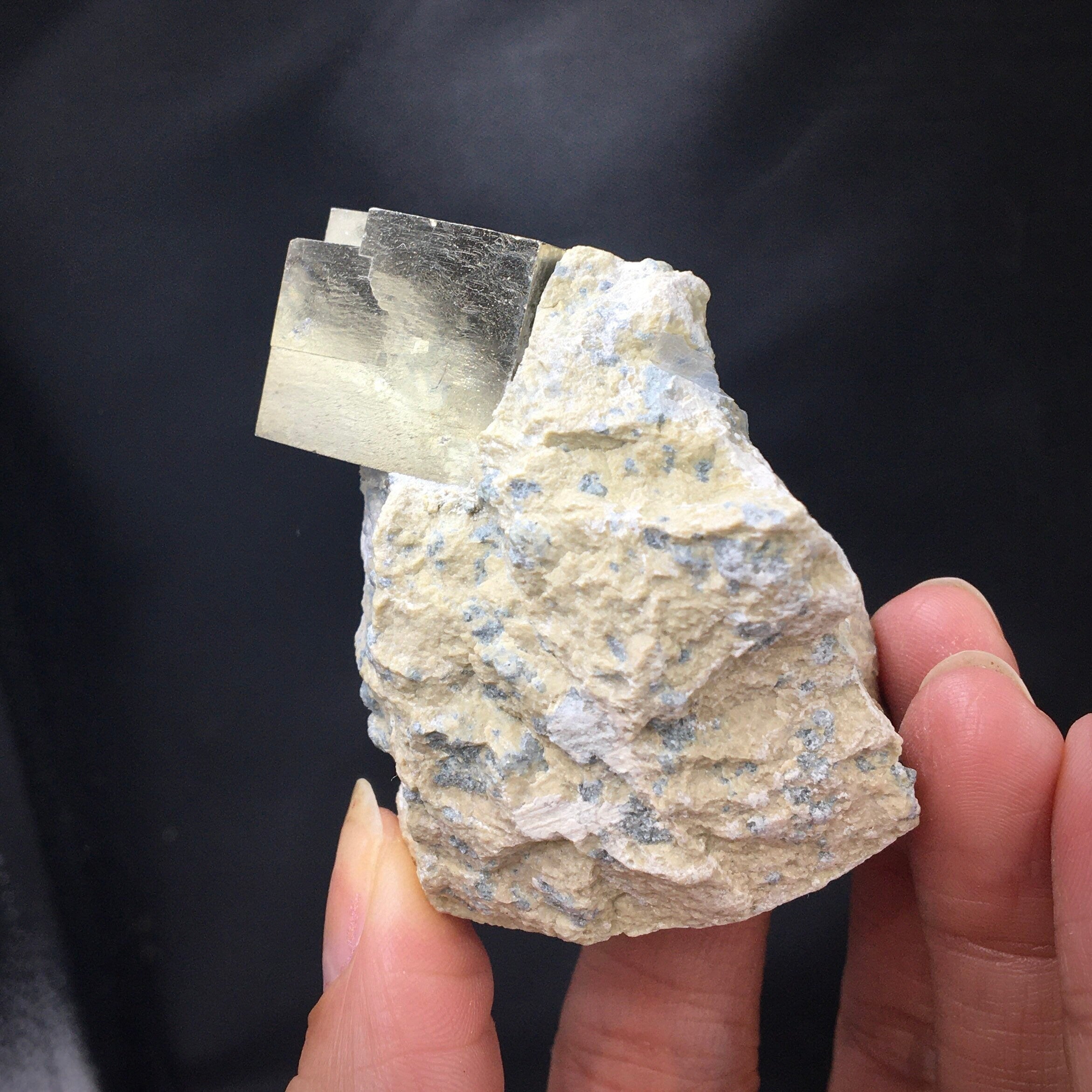 Iron Pyrite Cubic Crystal in Matrix--Navajún, Spain SMALL8