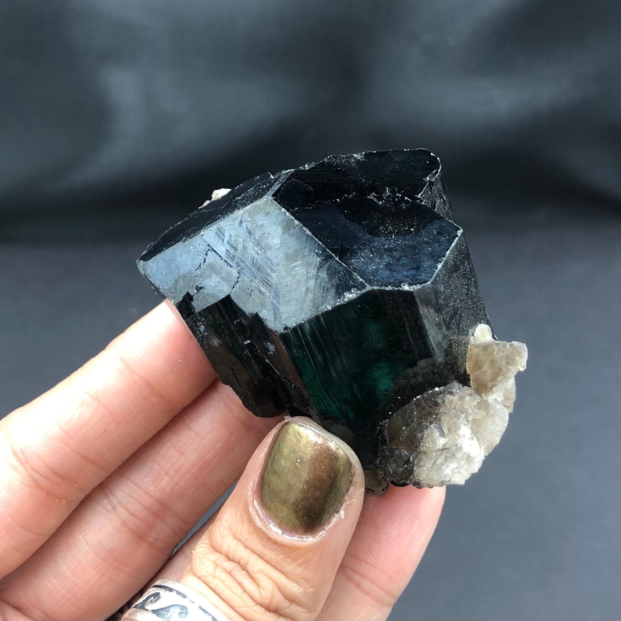 Black Tourmaline Feldspar Cluster (Miniature)--Erongo, Namibia SMALL5