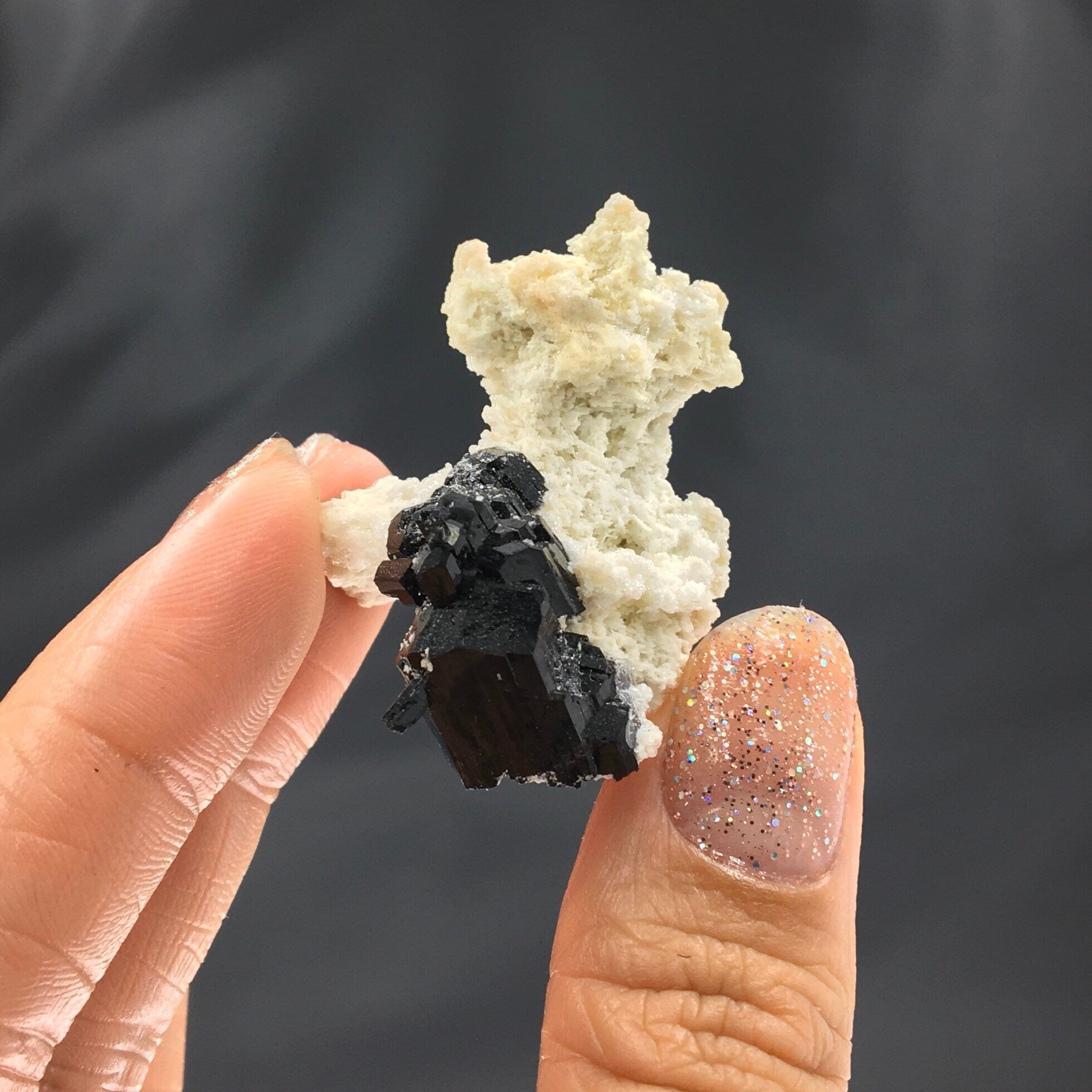 Black Tourmaline Feldspar Cluster (Miniature)--Erongo, Namibia MINI28
