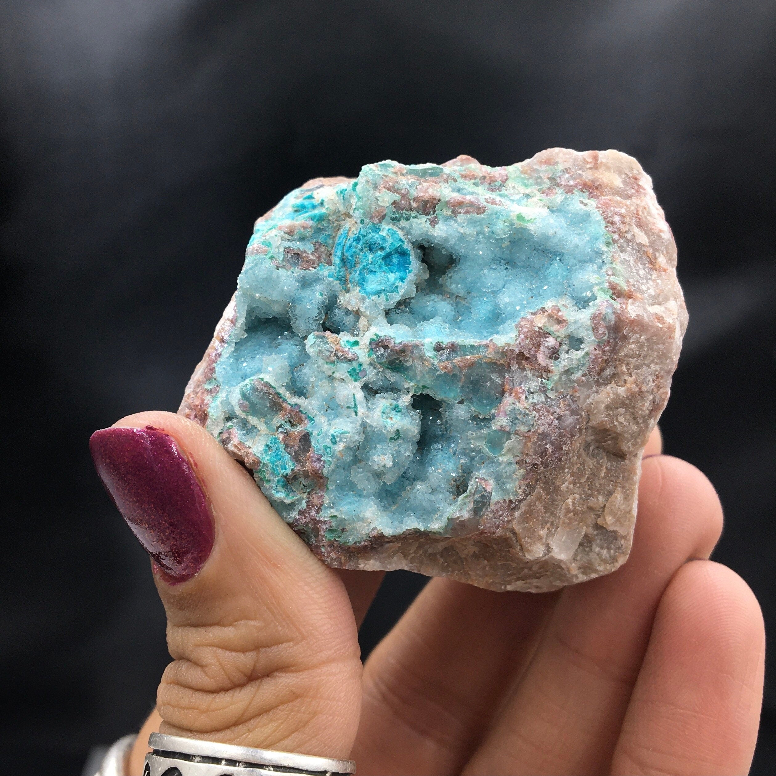 Chrysocolla Druzy Quartz Malachite--Congo CMIX3