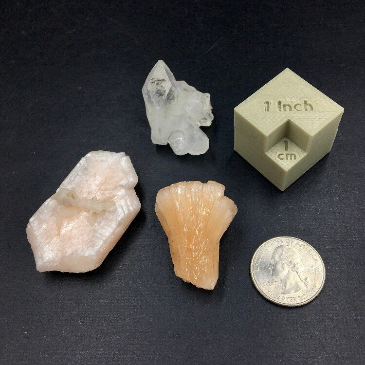 India Mineral Set: Apophyllite, Heulandite, Stilbite MINI32