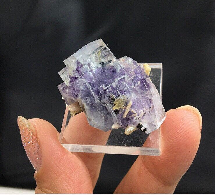 Blue Purple Fluorite Cubic Cluster (Miniature)--Yaogangxian Mine, China FLUO10