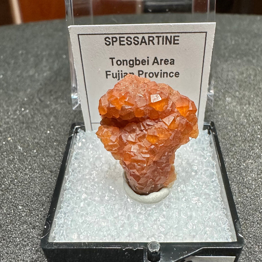 Spessartine Garnets Cluster (Thumbnail Specimen)--Tongbei, Fujian, China TN17