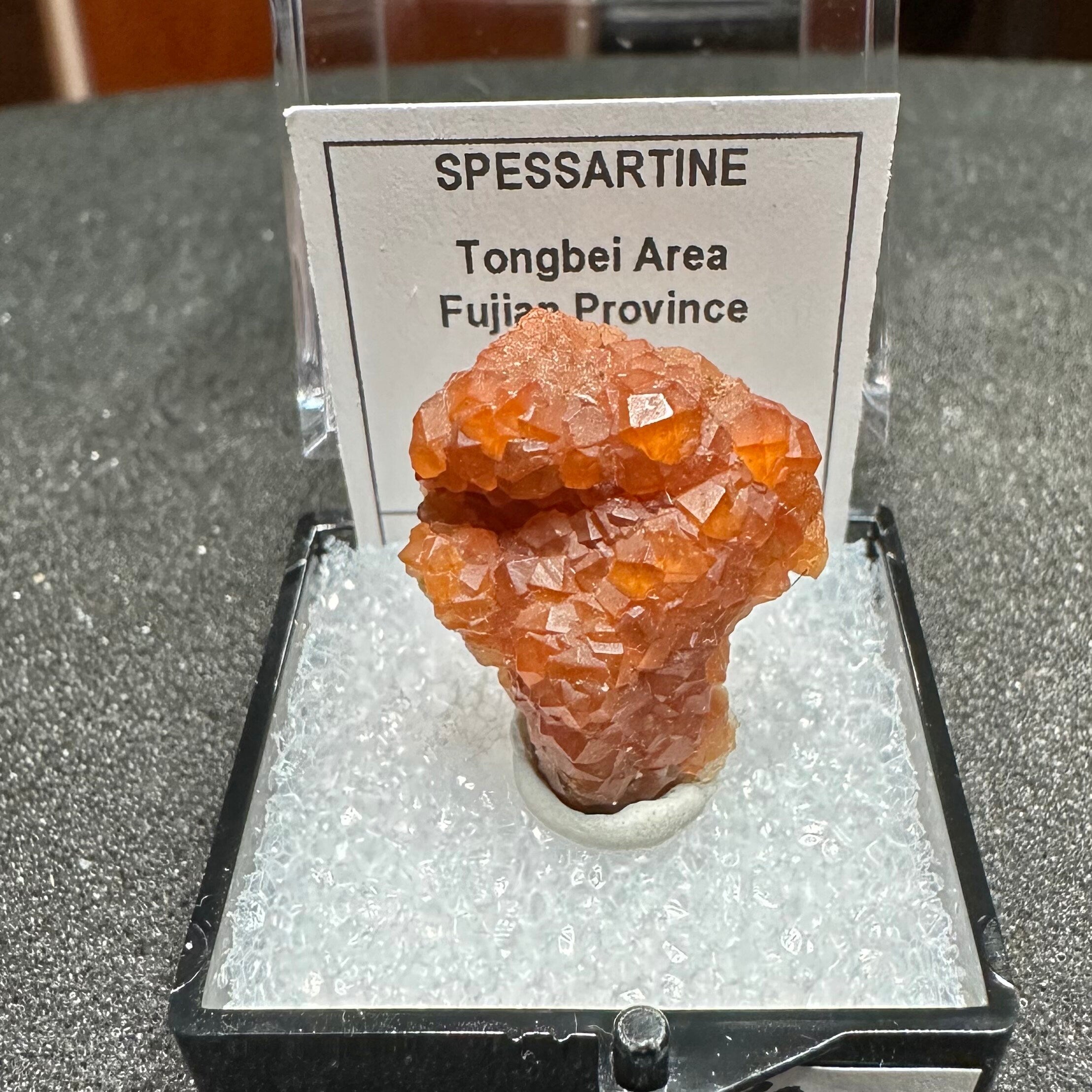 Spessartine Garnets Cluster (Thumbnail Specimen)--Tongbei, Fujian, China TN17