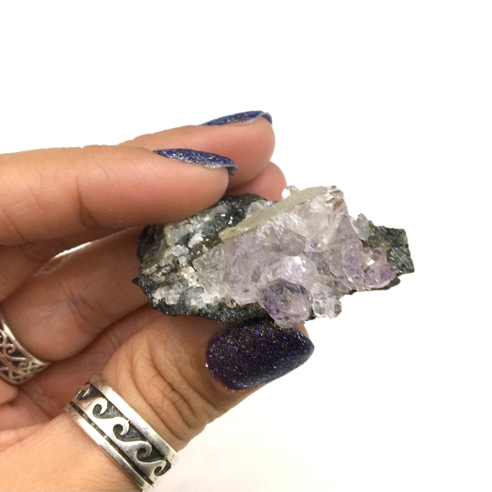 Amethyst Cluster on Matrix (Miniature)--India MINI17