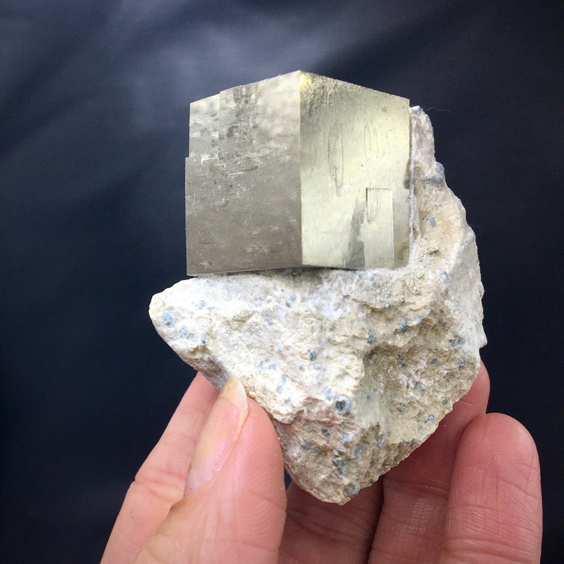 Iron Pyrite Cubic Crystal in Matrix--Navajún, Spain SMALL9