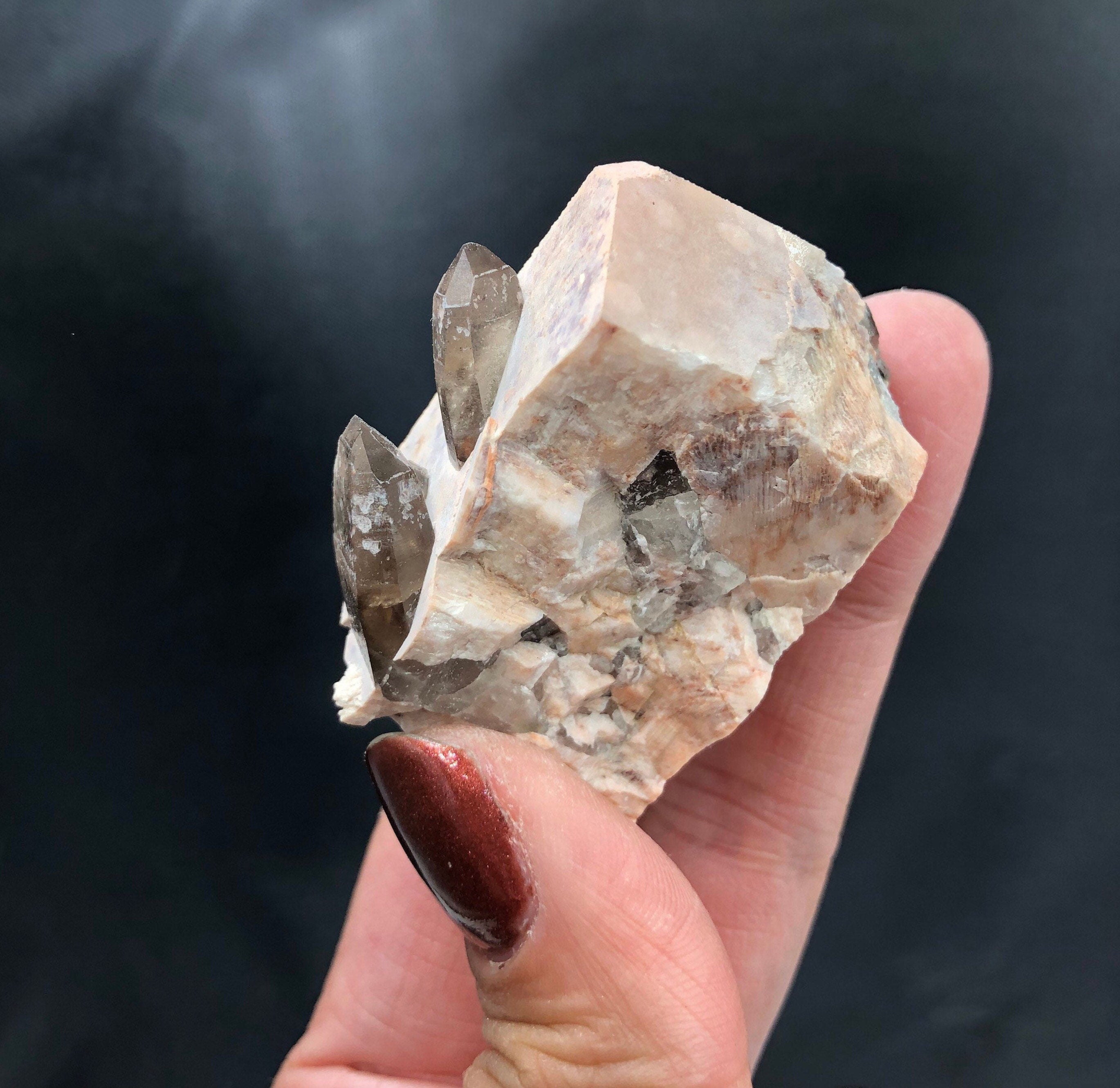 Smoky Quartz Microcline (Miniature)-- Lake George, Colorado, USA SMALL1