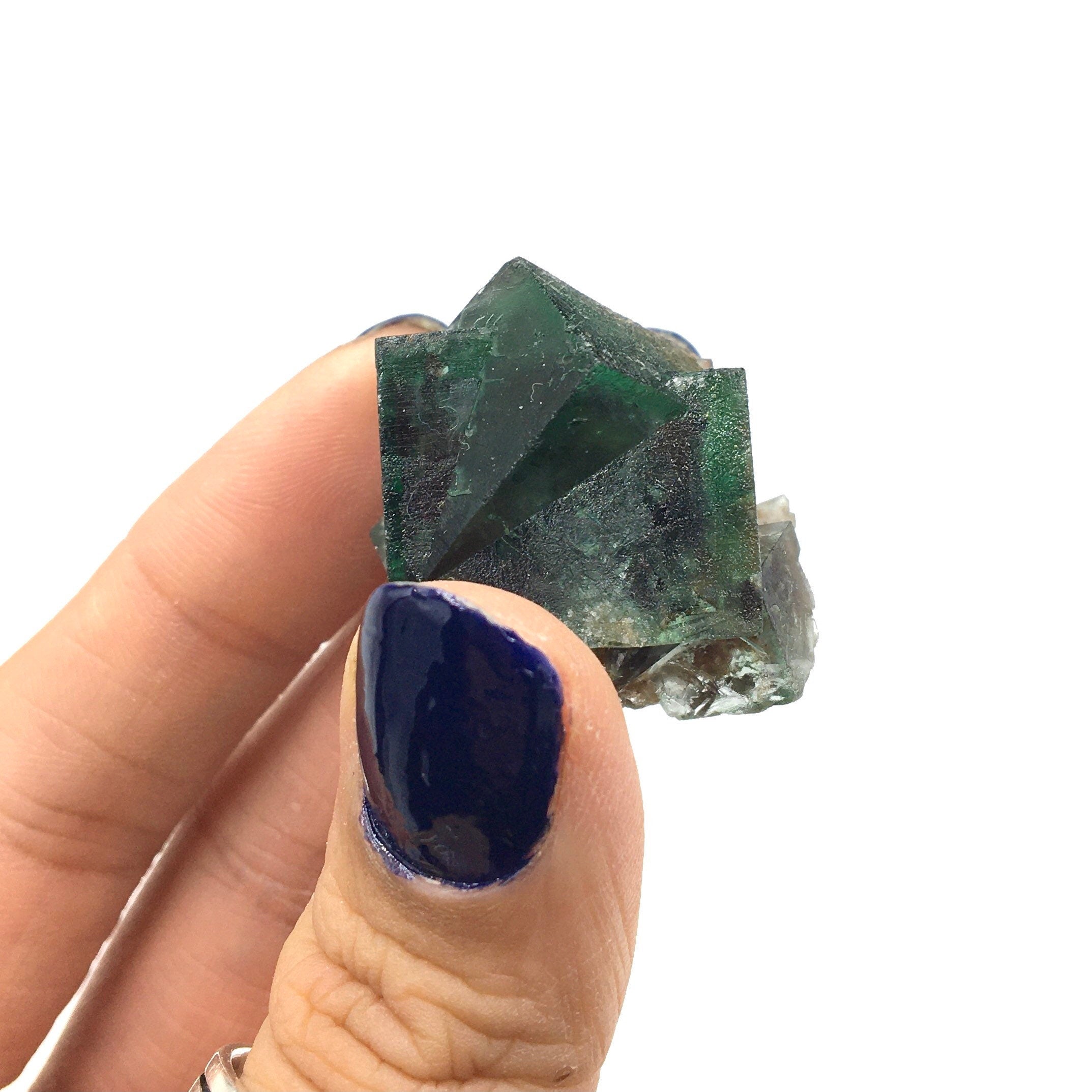 Green Fluorite Cubic Cluster UV (Miniature)--Lady Annabella Mine, England FLUO7