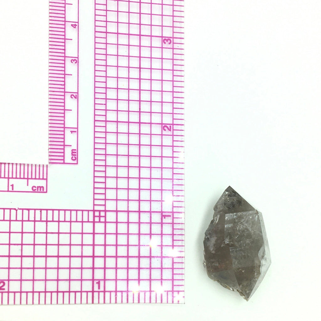 "Black Diamond" (Inclusions) Herkimer Diamond Quartz--Birthday Pocket, Diamond Mtn, New York USA SELF12