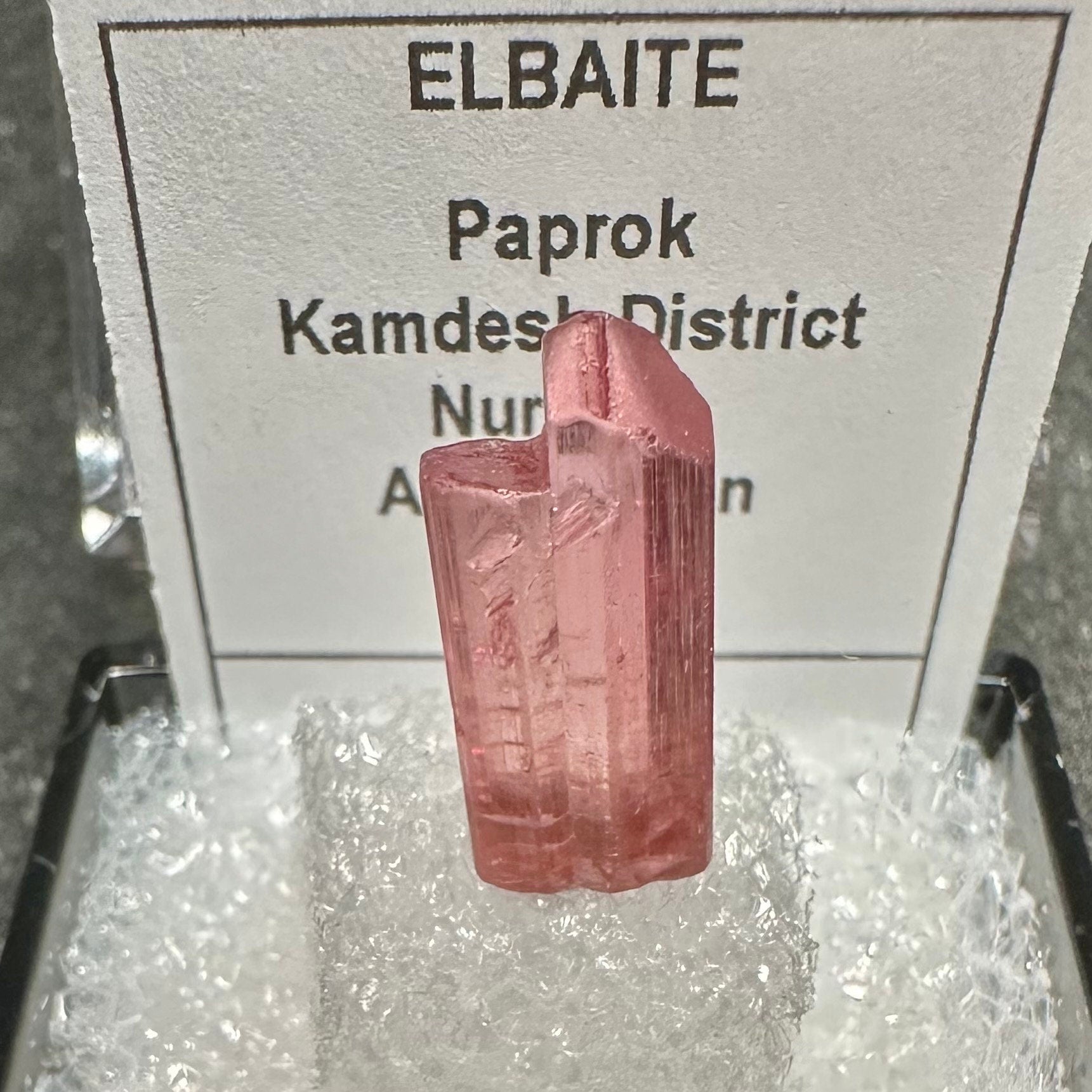 Elbaite Pink Tourmaline (Thumbnail Specimen)--Paprok, Afghanistan TN4