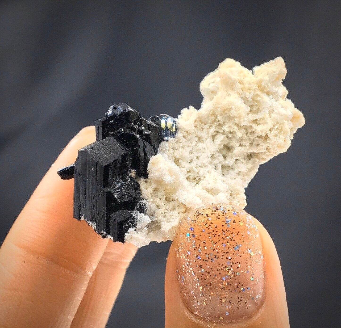 Black Tourmaline Feldspar Cluster (Miniature)--Erongo, Namibia MINI28