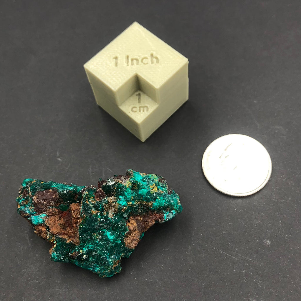 Dioptase Mimetite Cluster (Miniature)--N’tola, Mindouli, Congo A-E5