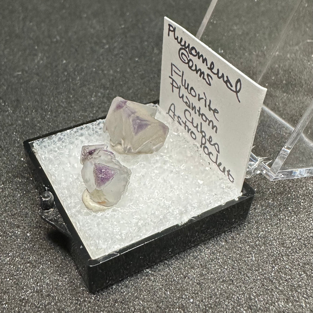 Purple Clear Fluorite Phantom Cube Set (Thumbnail Specimen)-- Astro Pocket, Colorado, USA TN13