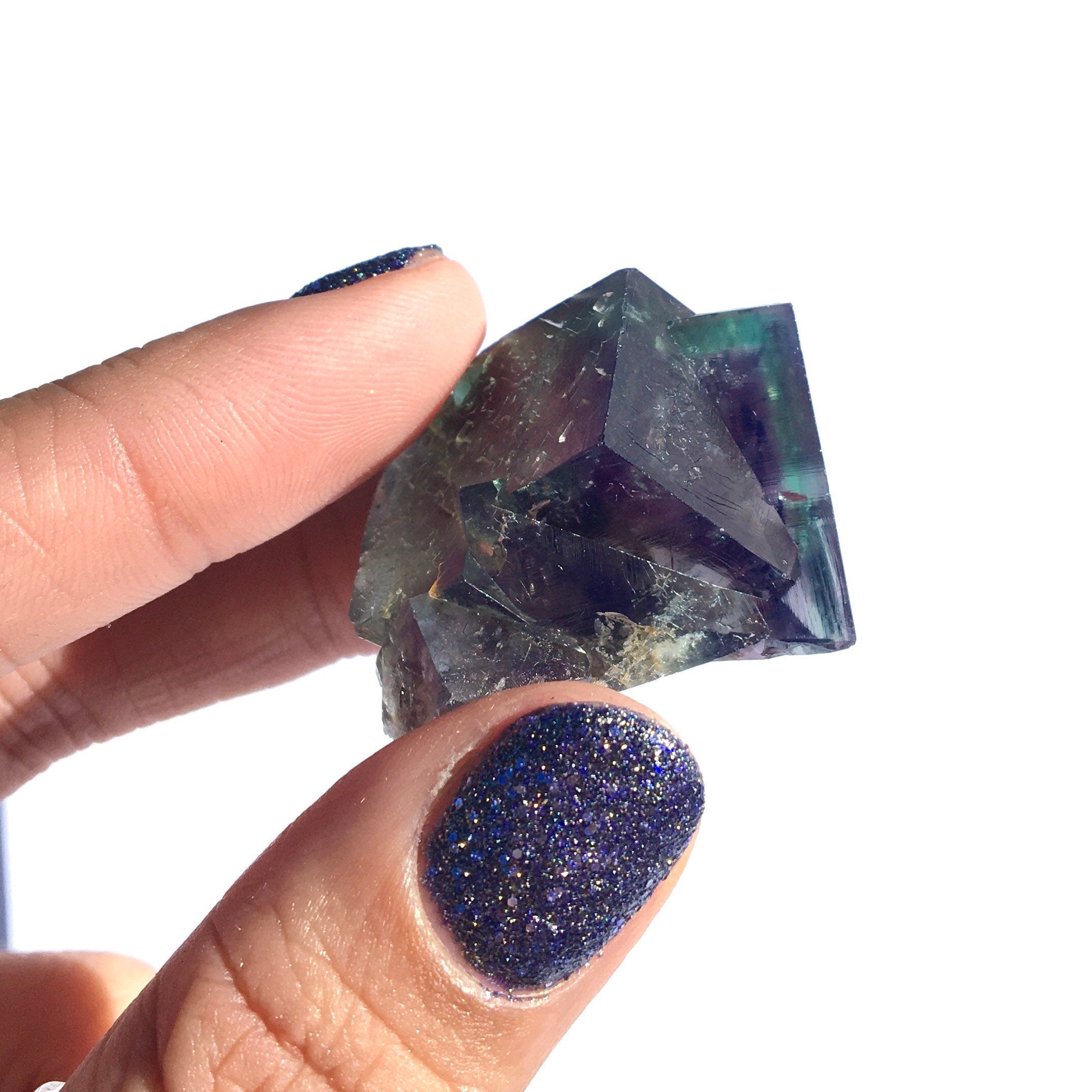 Green Fluorite Cubic Cluster UV (Miniature)--Lady Annabella Mine, England FLUO6