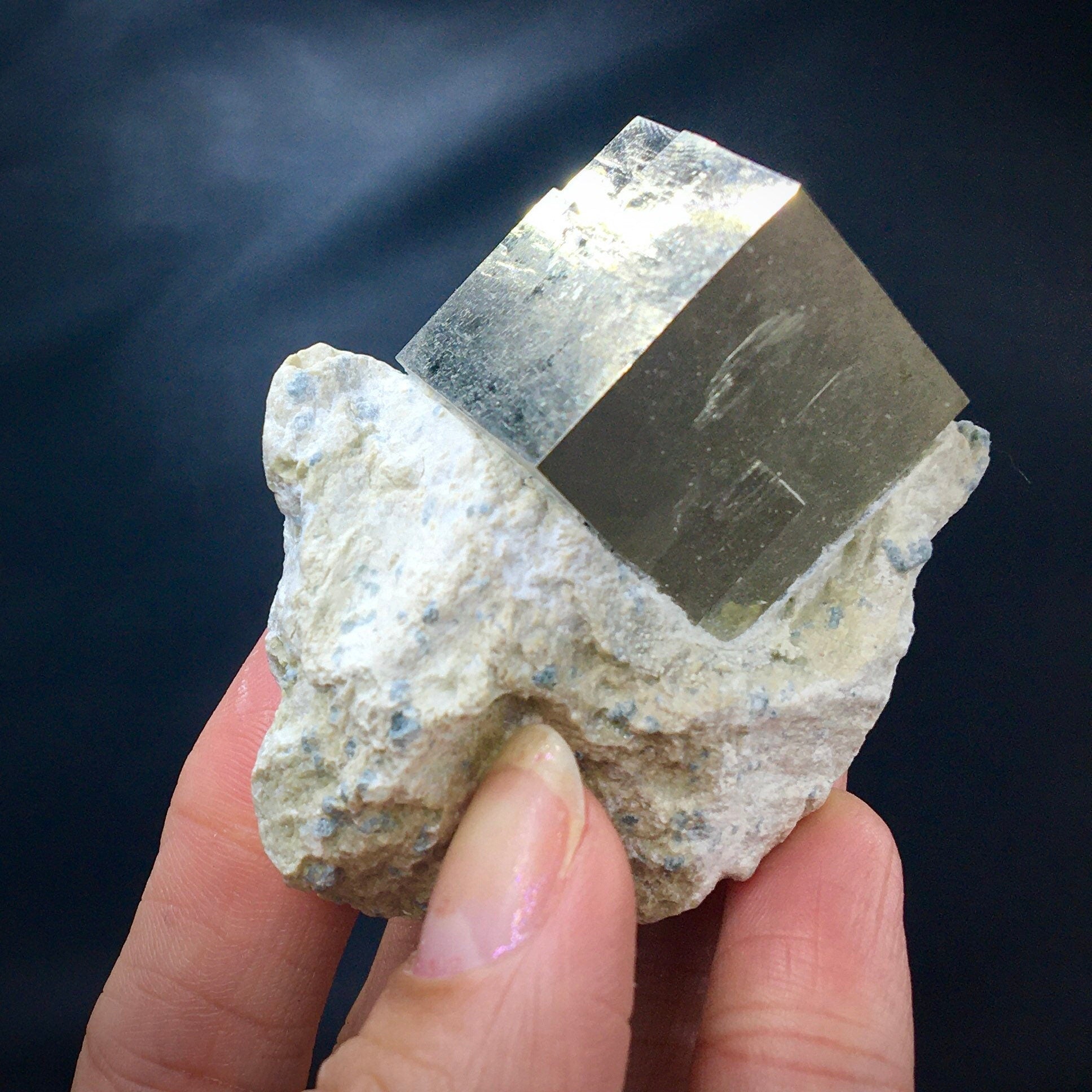 Iron Pyrite Cubic Crystal in Matrix--Navajún, Spain SMALL9