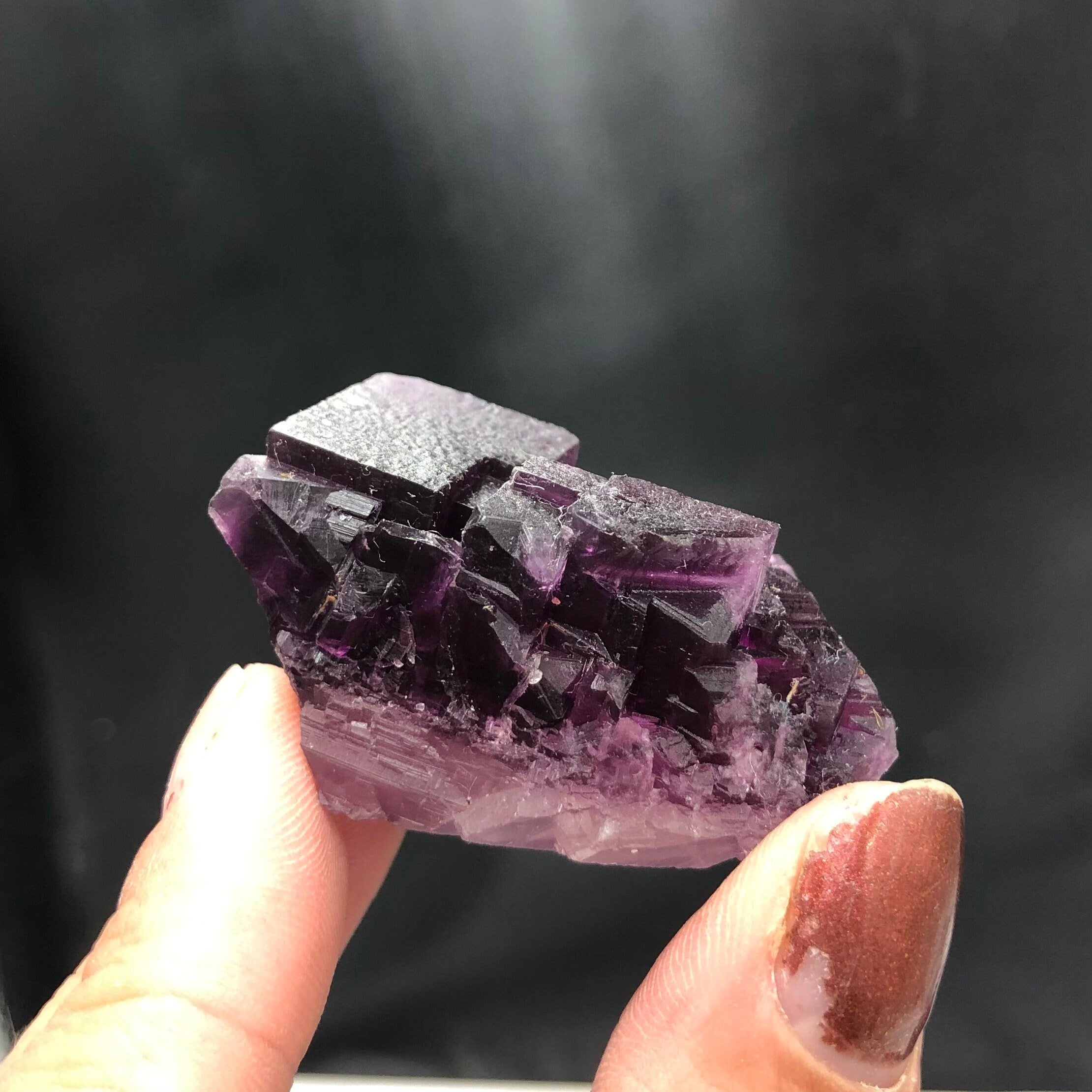 Purple Fluorite Cluster--Lead Hill Area, Cave-in-Rock, Illinois, USA FLUO2