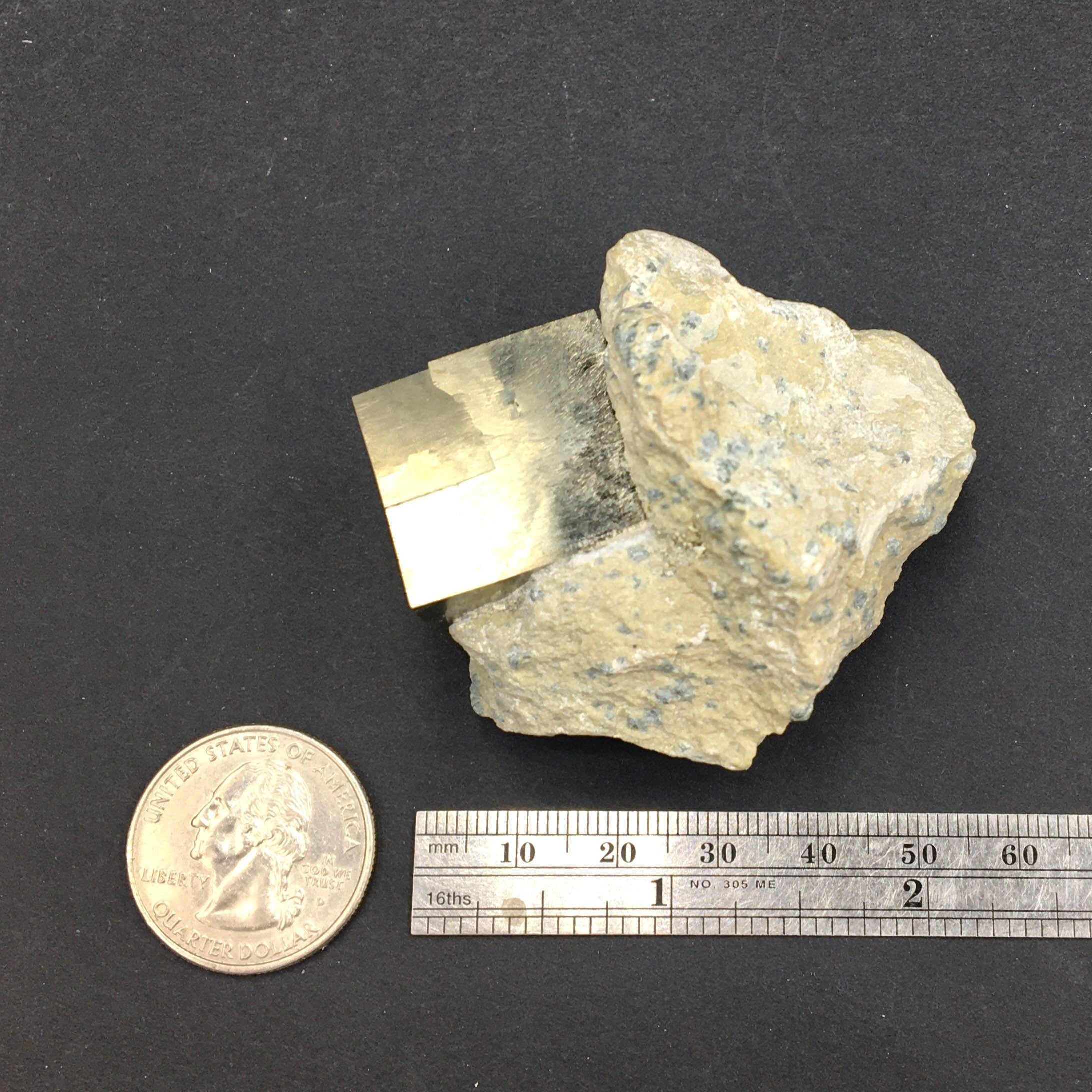 Iron Pyrite Cubic Crystal in Matrix--Navajún, Spain SMALL9