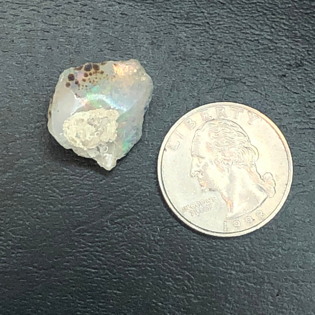 Ethiopian Opal Raw Specimen: Rainbow Fire, Leopard Print--Ethiopia MINI4