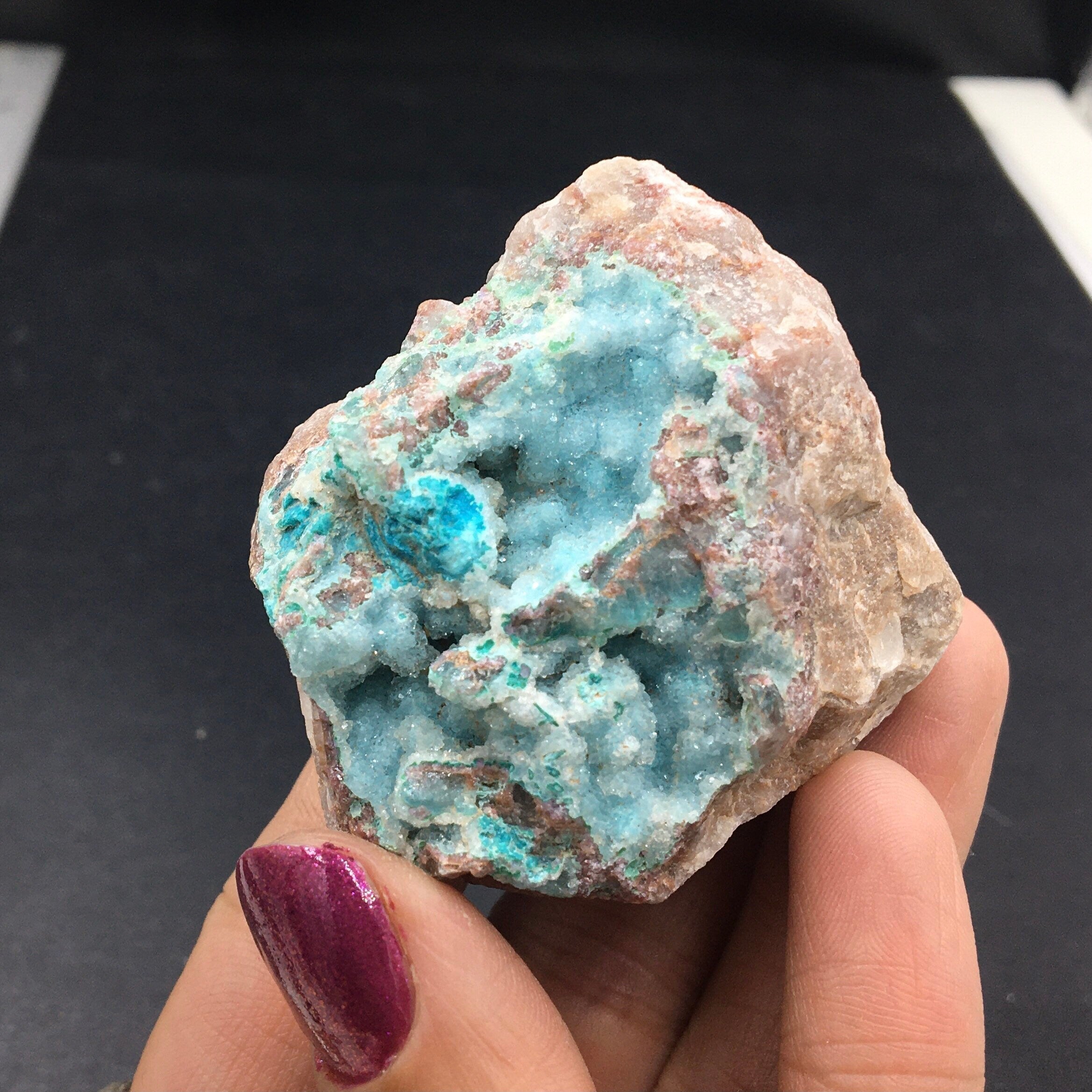 Chrysocolla Druzy Quartz Malachite--Congo CMIX3