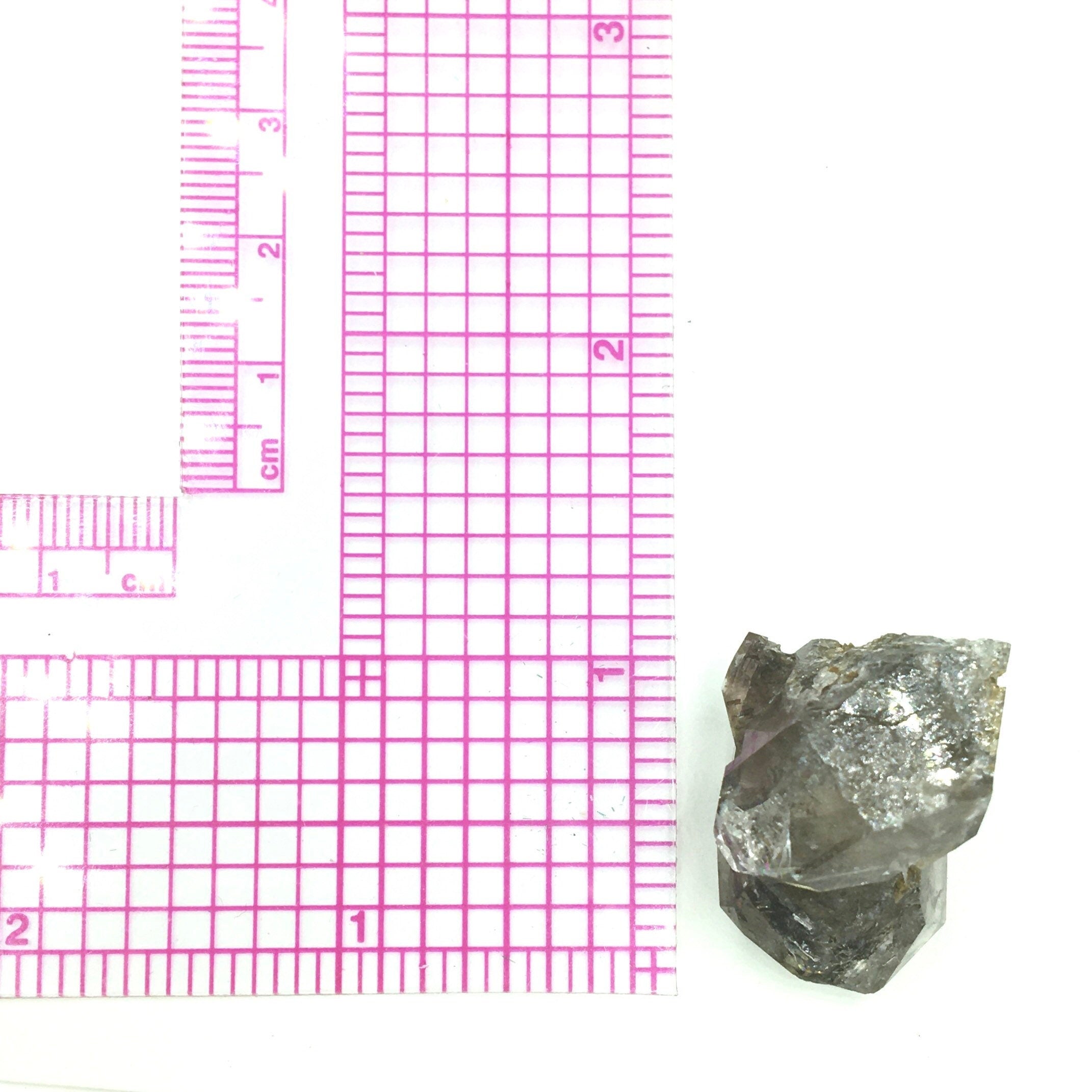 "Black Diamond" (Inclusions) Herkimer Diamond Quartz--Birthday Pocket, Diamond Mtn, New York USA SELF13