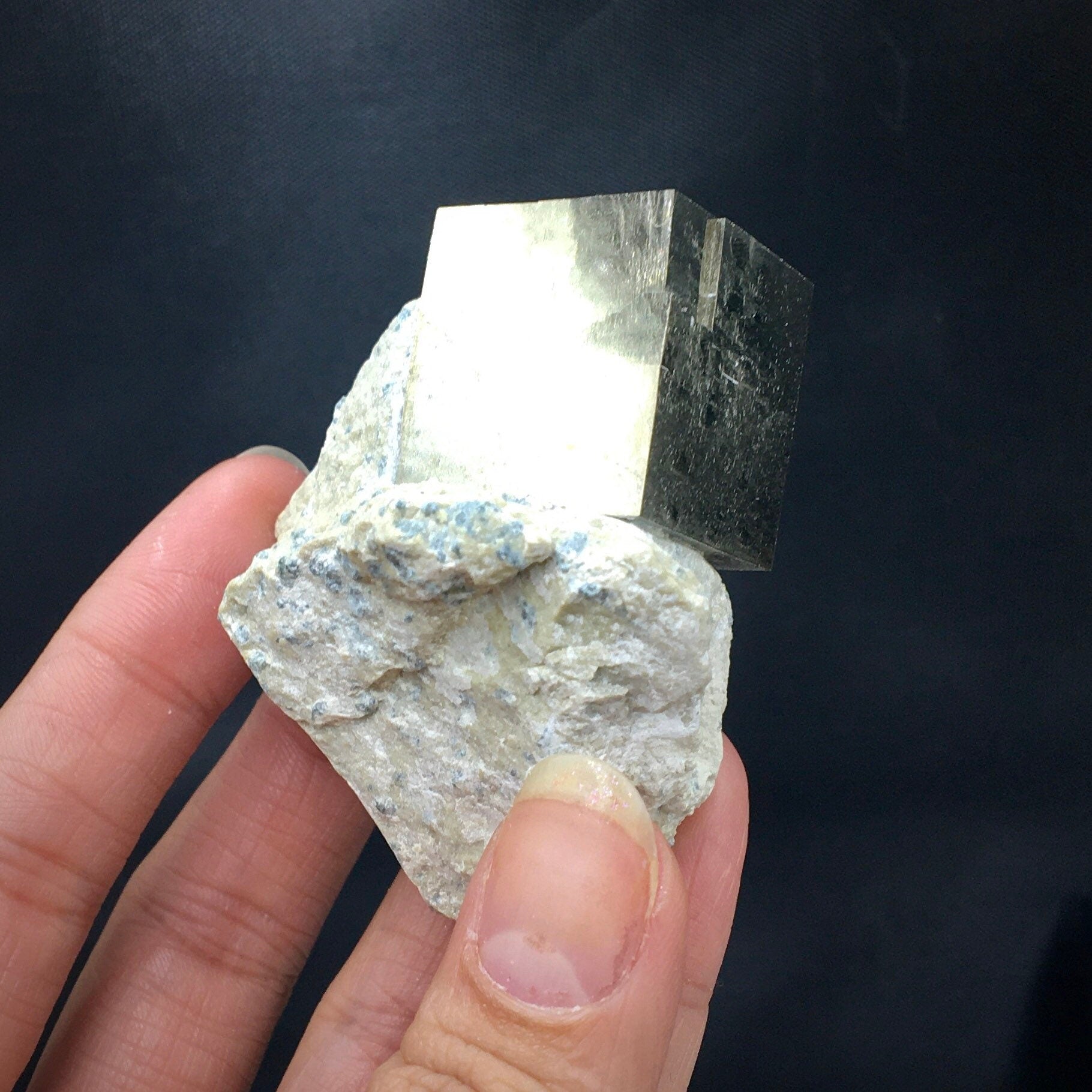 Iron Pyrite Cubic Crystal in Matrix--Navajún, Spain SMALL9