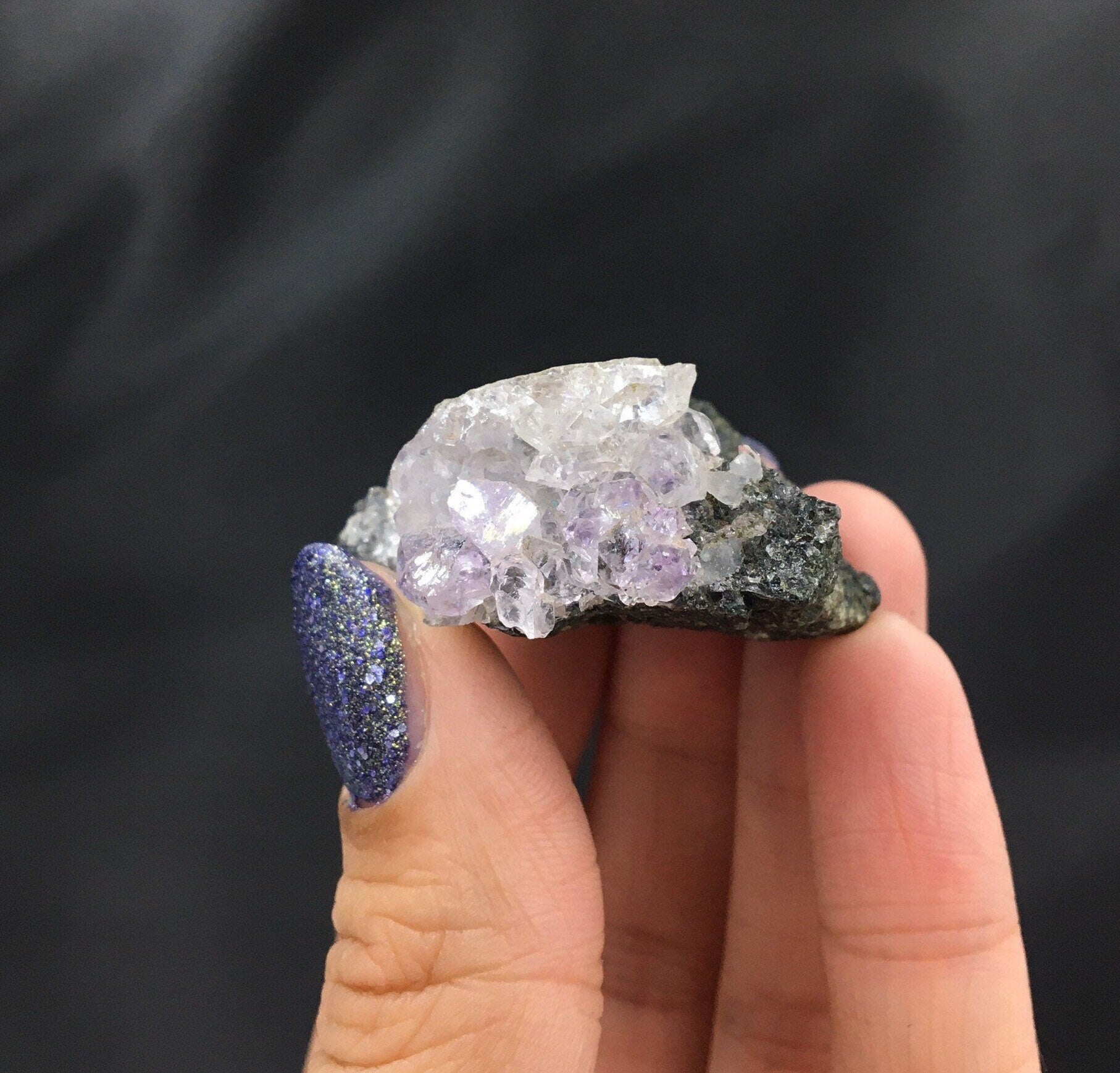 Amethyst Cluster on Matrix (Miniature)--India MINI17