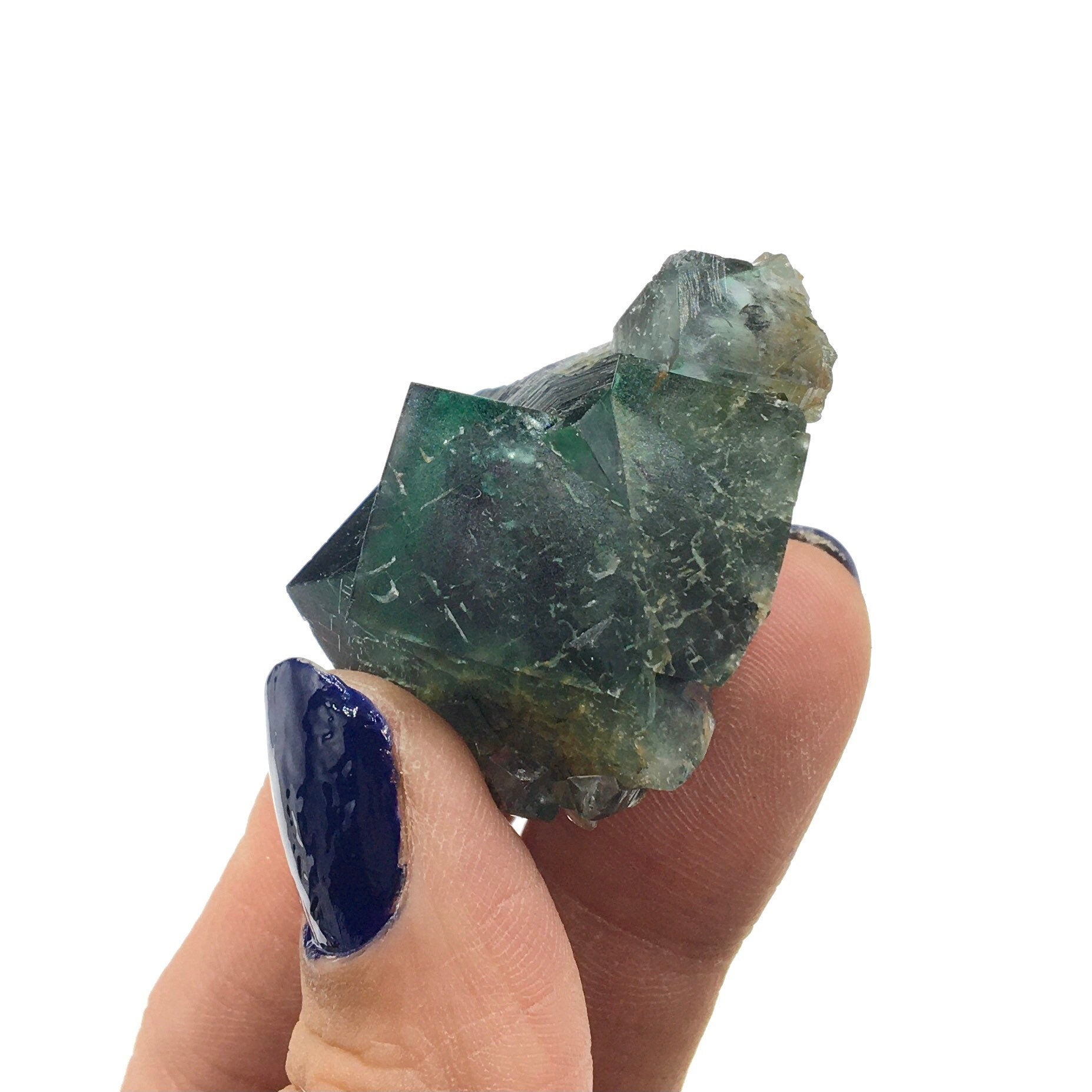 Green Fluorite Cubic Cluster UV (Miniature)--Lady Annabella Mine, England FLUO6