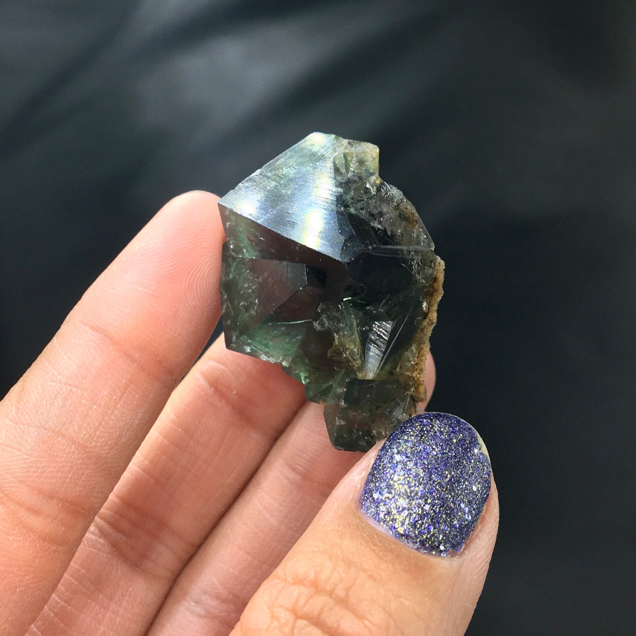 Green Fluorite Cubic Cluster UV (Miniature)--Lady Annabella Mine, England FLUO6