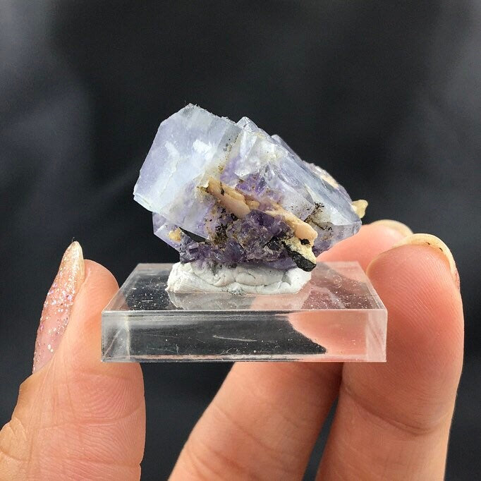 Blue Purple Fluorite Cubic Cluster (Miniature)--Yaogangxian Mine, China FLUO10