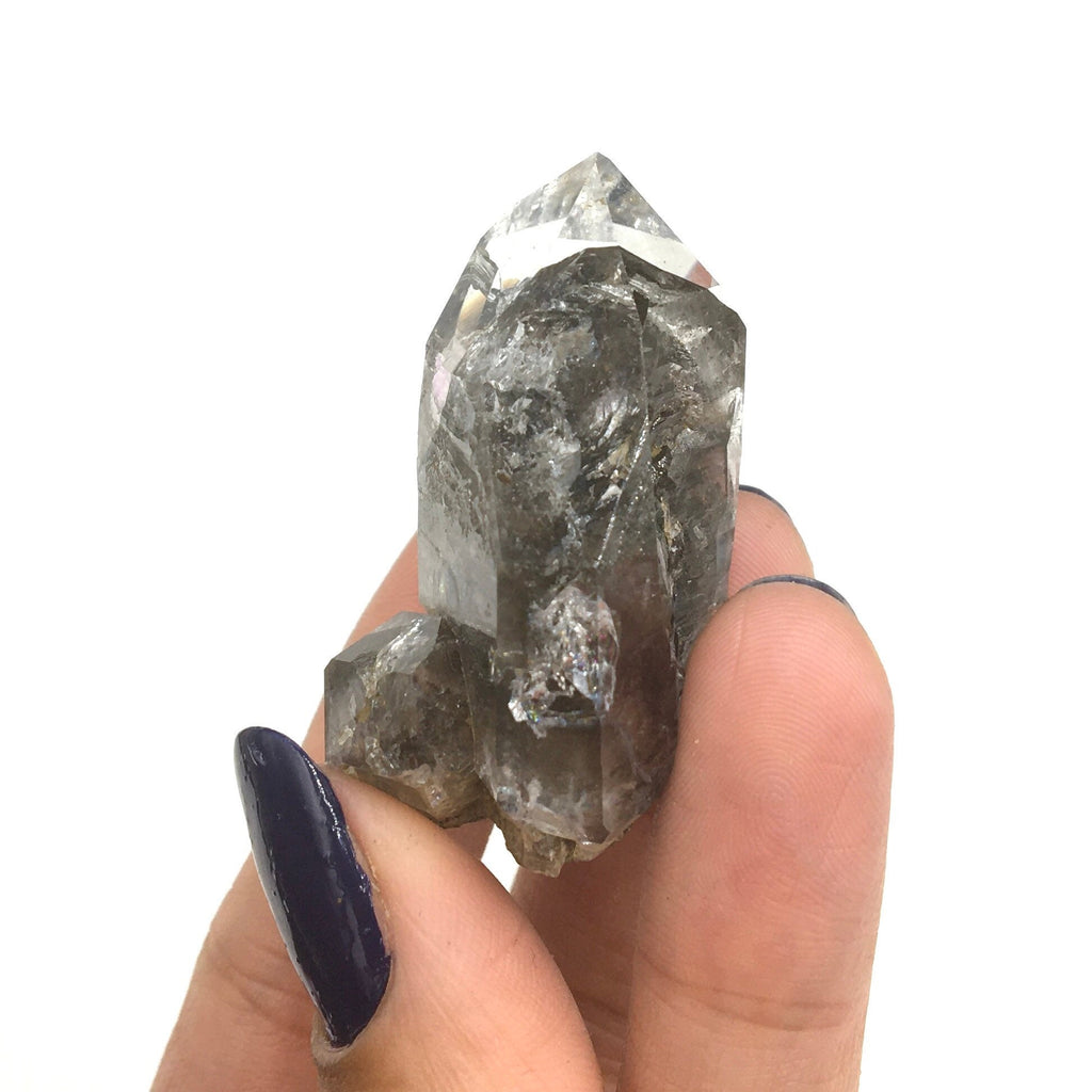 "Black Diamond" (Inclusions) Herkimer Diamond Quartz--Birthday Pocket, Diamond Mtn, New York USASELF6