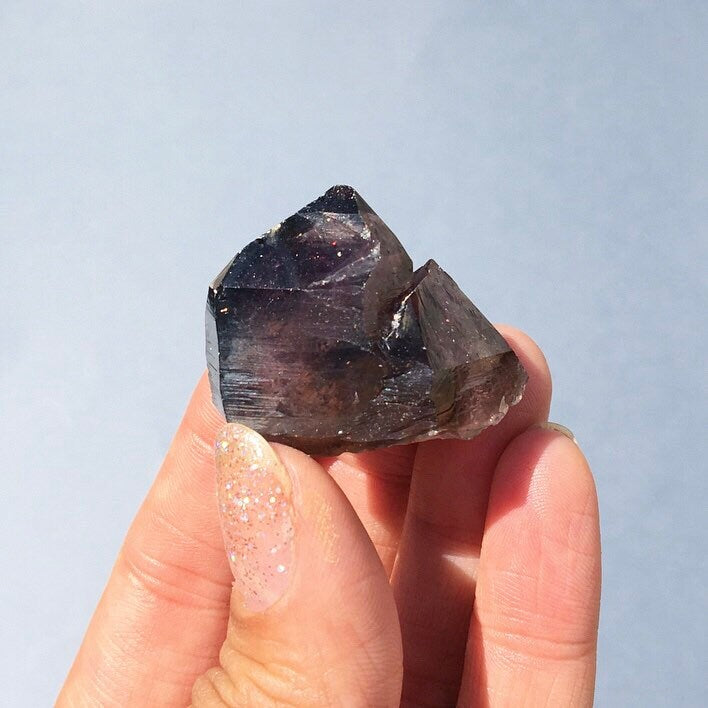 Smoky Amethyst Hematite Cluster-- Chibuku Mine (Shangaan), Zimbabwe MINI18